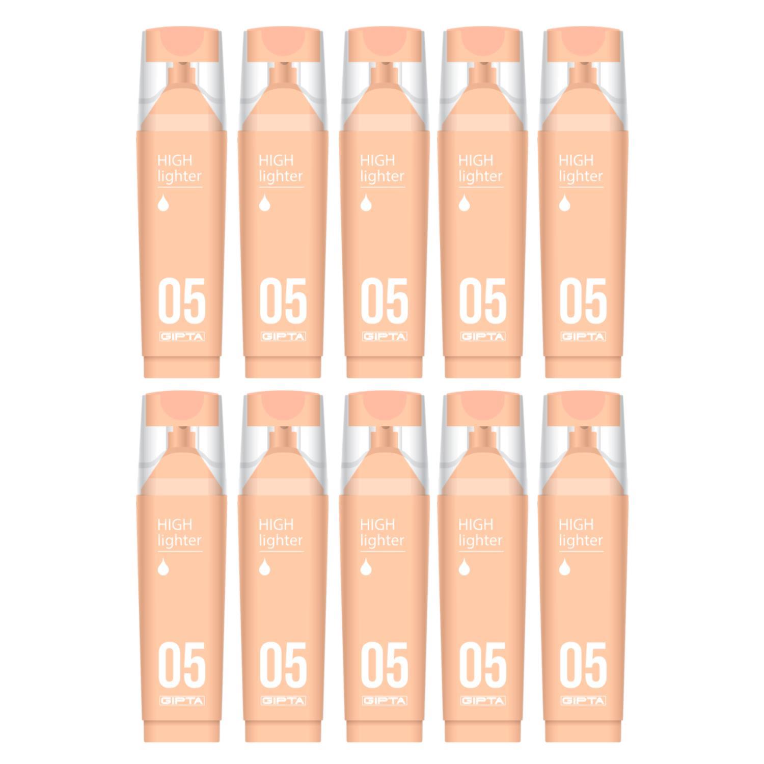 GıptaGıpta Macaron Kesik Uç Pastel Turuncu Fosforlu Kalem 10 Adet