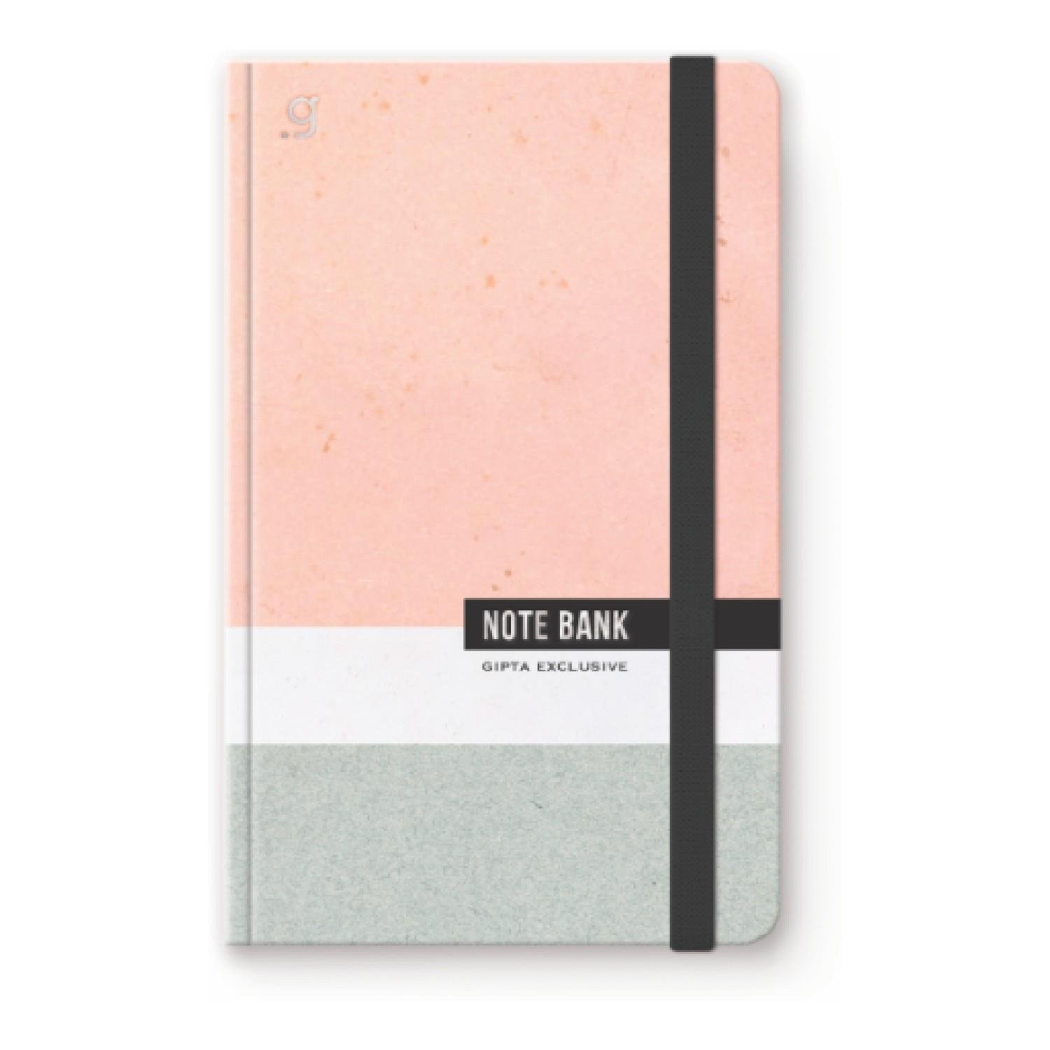GıptaGıpta Note Bank Sert Kapak Dikişli Lastikli 13x21 96 Yaprak Not Defteri Çizgili (7351)