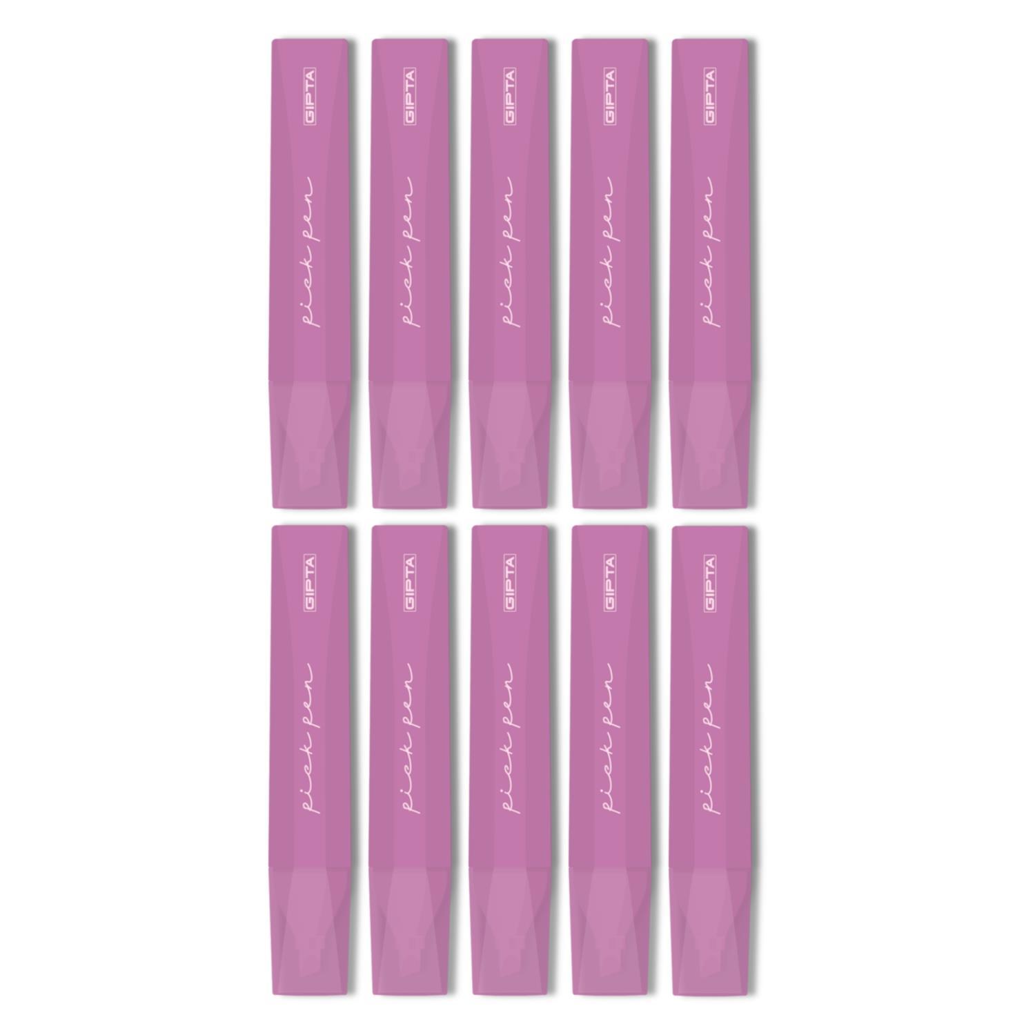 GıptaGıpta Pickpen Kesik Uç Fosforlu Kalem Mor (F1551) 10 Adet
