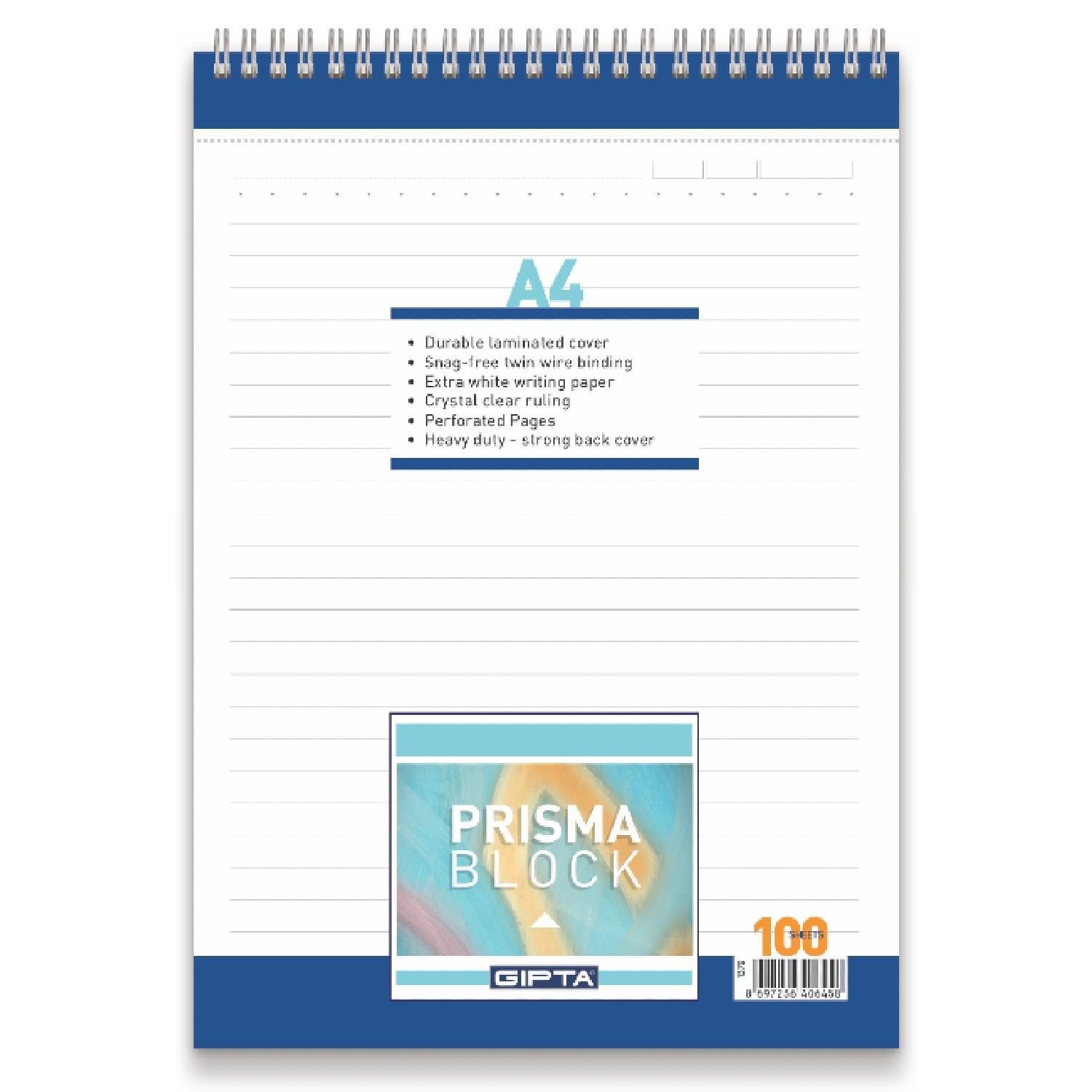 GIPTAGıpta Prisma A4 Üstten Spiralli Bloknot 100 Yaprak