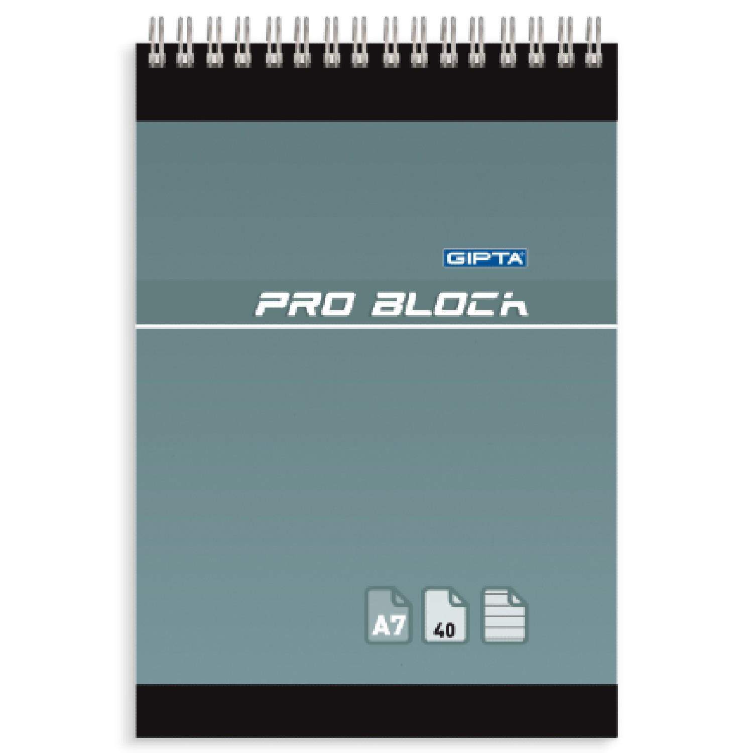 GIPTAGıpta Pro Block Yaprak Karton Kapak Spiralli Not Defteri A6 40 Kareli (1499)