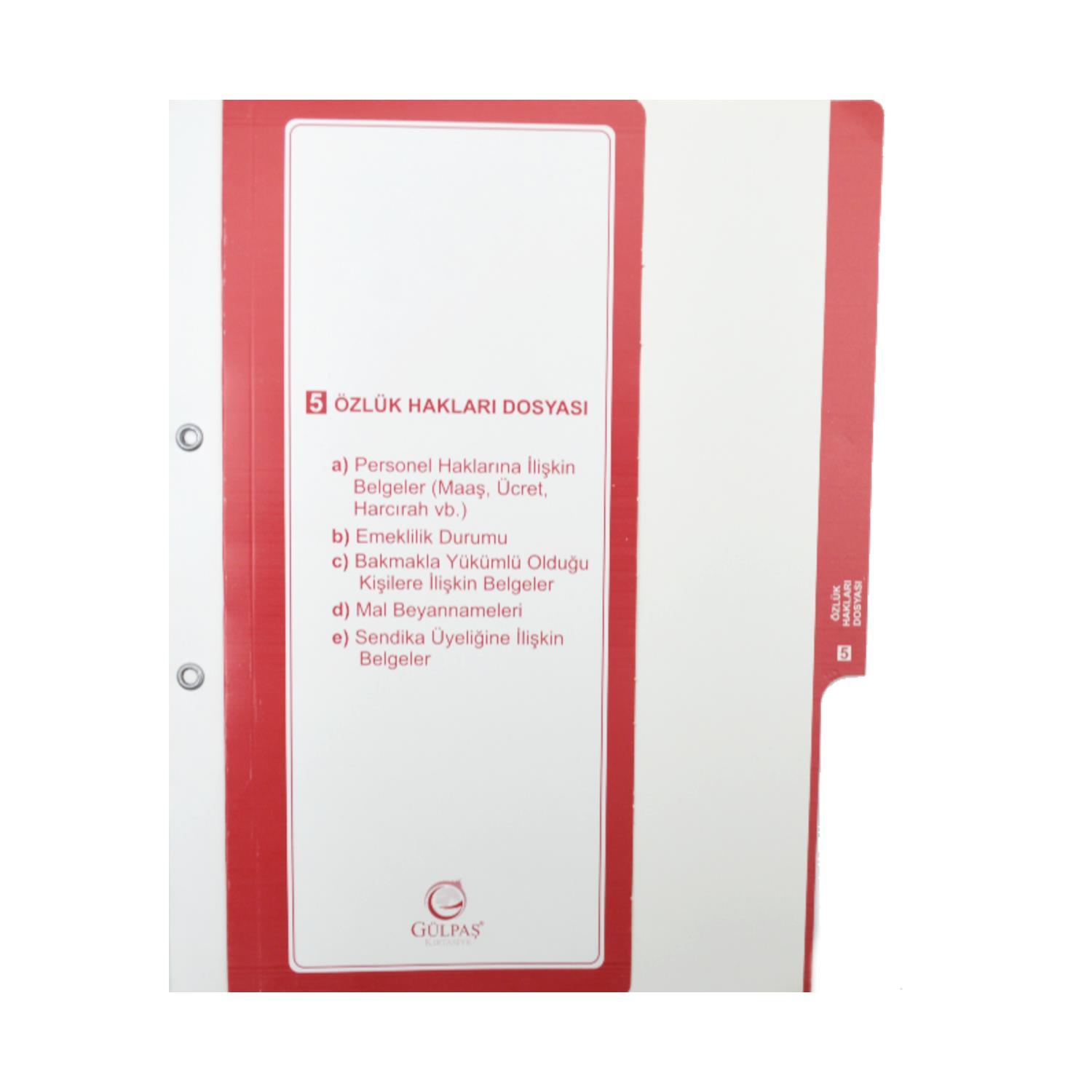 GülpaşGülpaş Öğretmen Özlük Dosyası İçi 8 Dosya Kod:699
