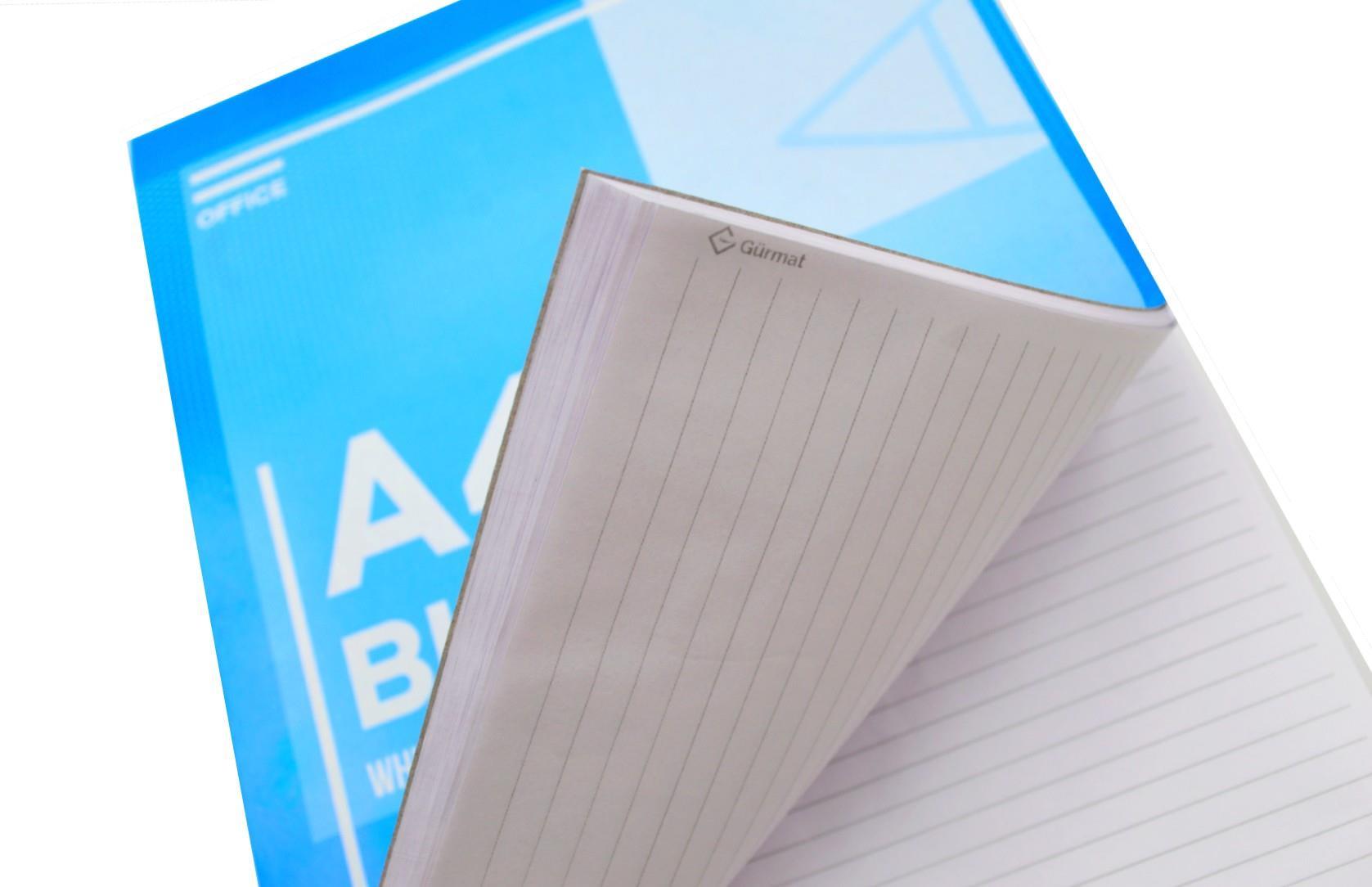 GürmatGürmat A4 Üstten Yapışkanlı Karton Kapak 80 Yaprak Çizgili Bloknot