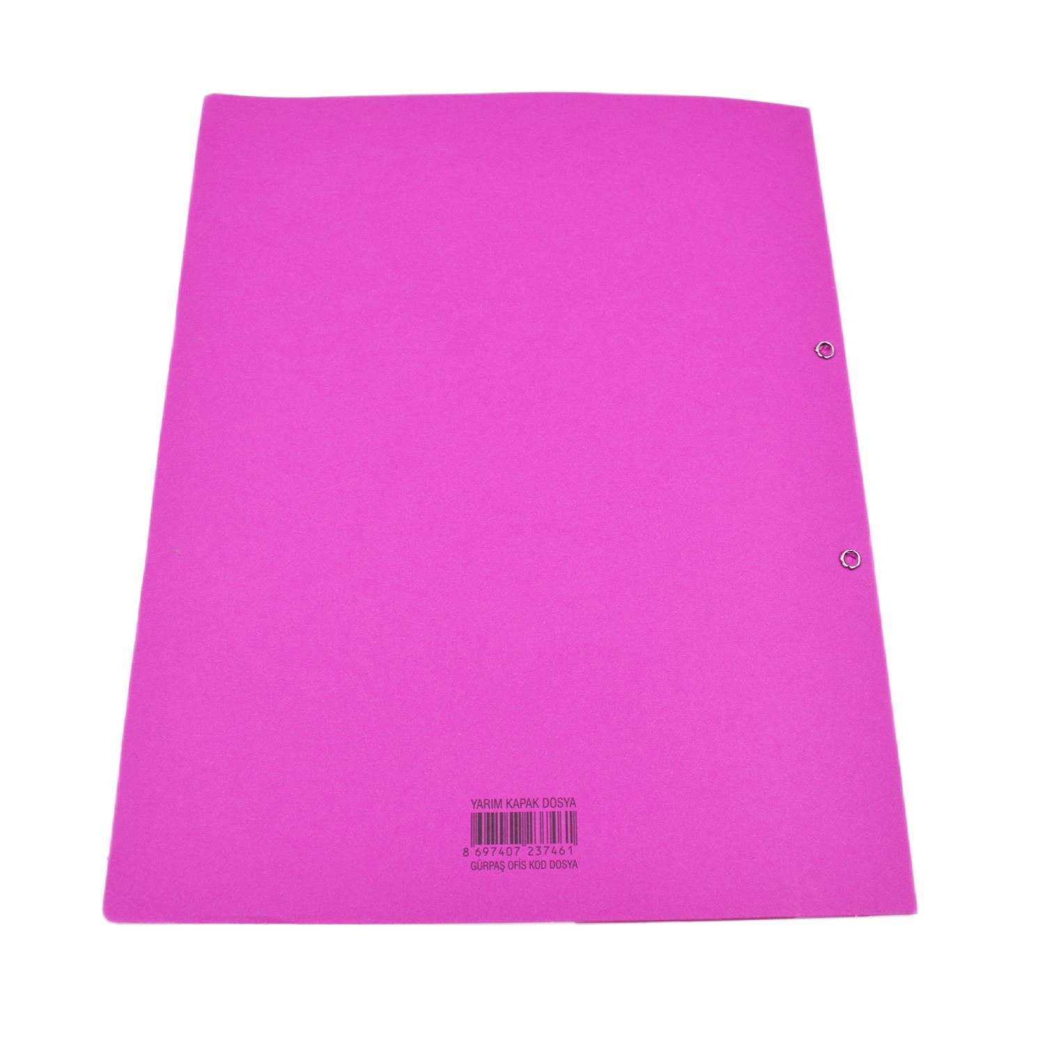 GürpaşGürpaş Yarım Kapak Karton Kapsül Dosya 25'li Pembe