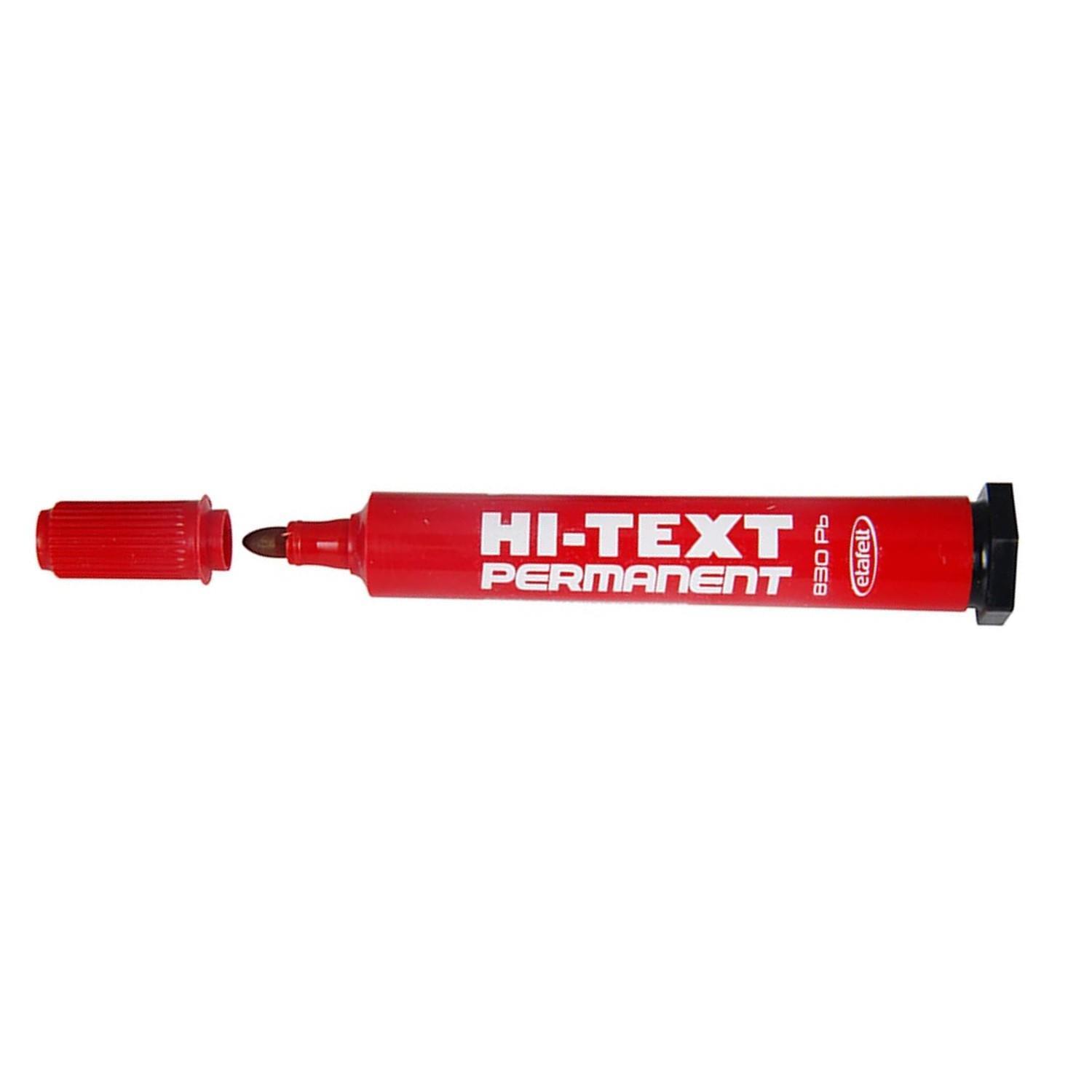 Hi-TextHi-Text 830PB Permanent Marker Yuvarlak Uç Mavi Kırmızı Siyah