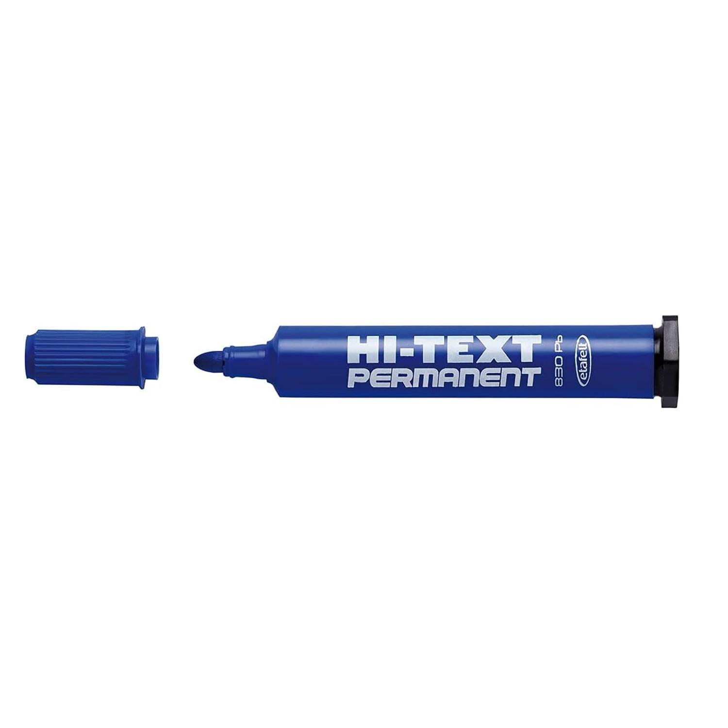 Hi-TextHi-Text 830PB Permanent Marker Yuvarlak Uç Mavi Kırmızı Siyah