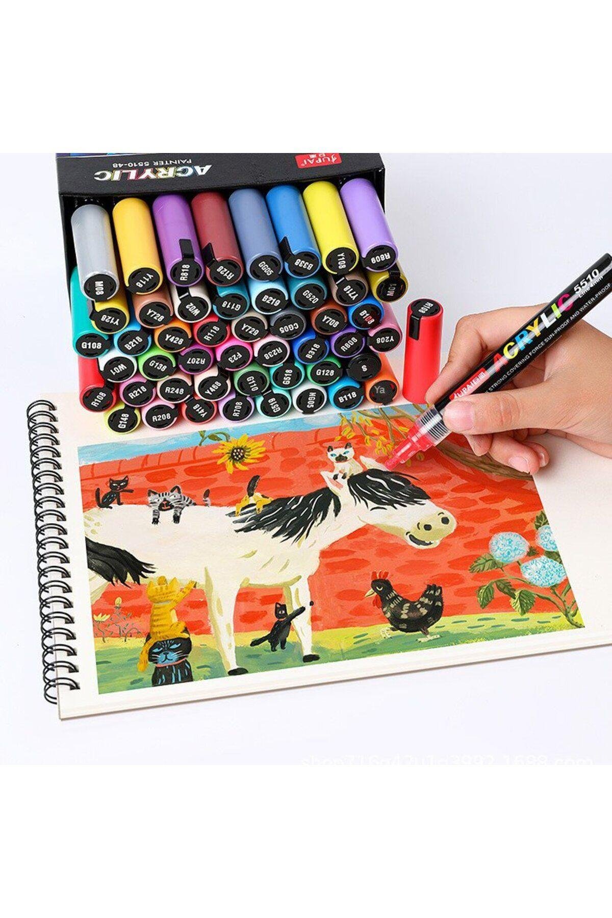Poli Art DesignJupai Akrilik Paint Marker 36 Renk Akrilik Kalem 4 Mm 5510-36