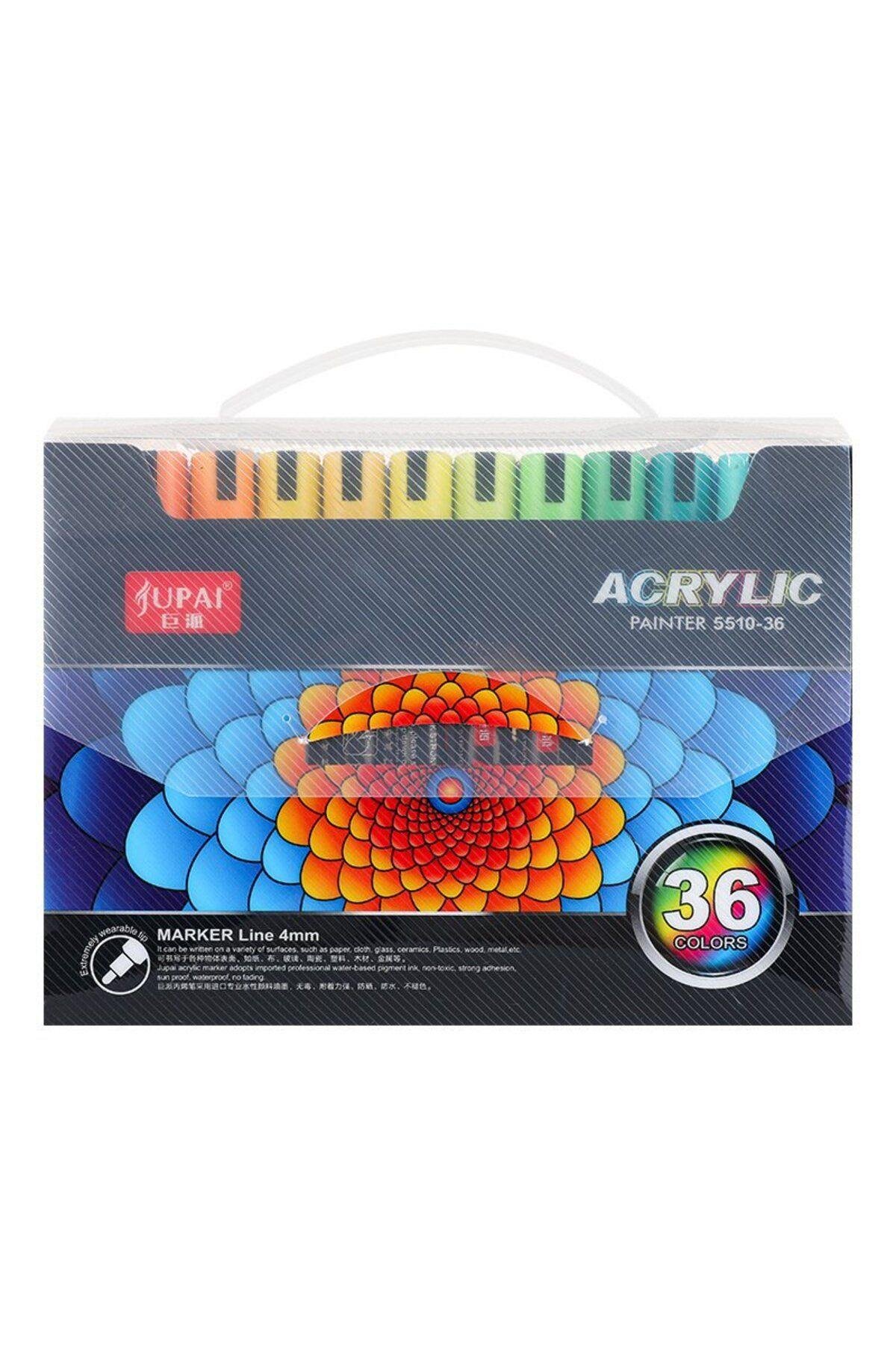 Poli Art DesignJupai Akrilik Paint Marker 36 Renk Akrilik Kalem 4 Mm 5510-36
