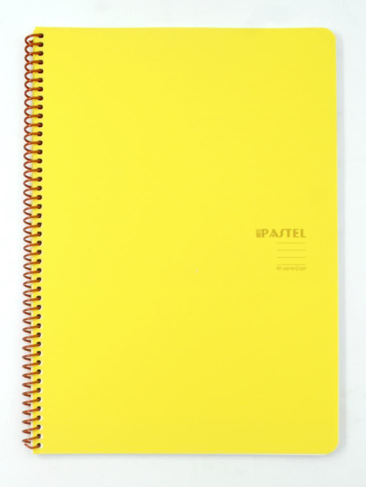 Keskin ColorKeskin Color A4 80 Yaprak Çizgili Pp Kapak Spiralli Pastel Note Defter 