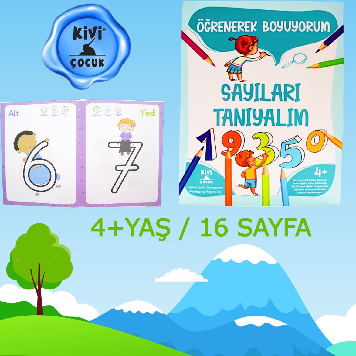 KİVİ ÇOCUKKivi Çocuk 4+ Yaş Öğrenerek Boyuyorum Sayıları Tanıyalım KTP