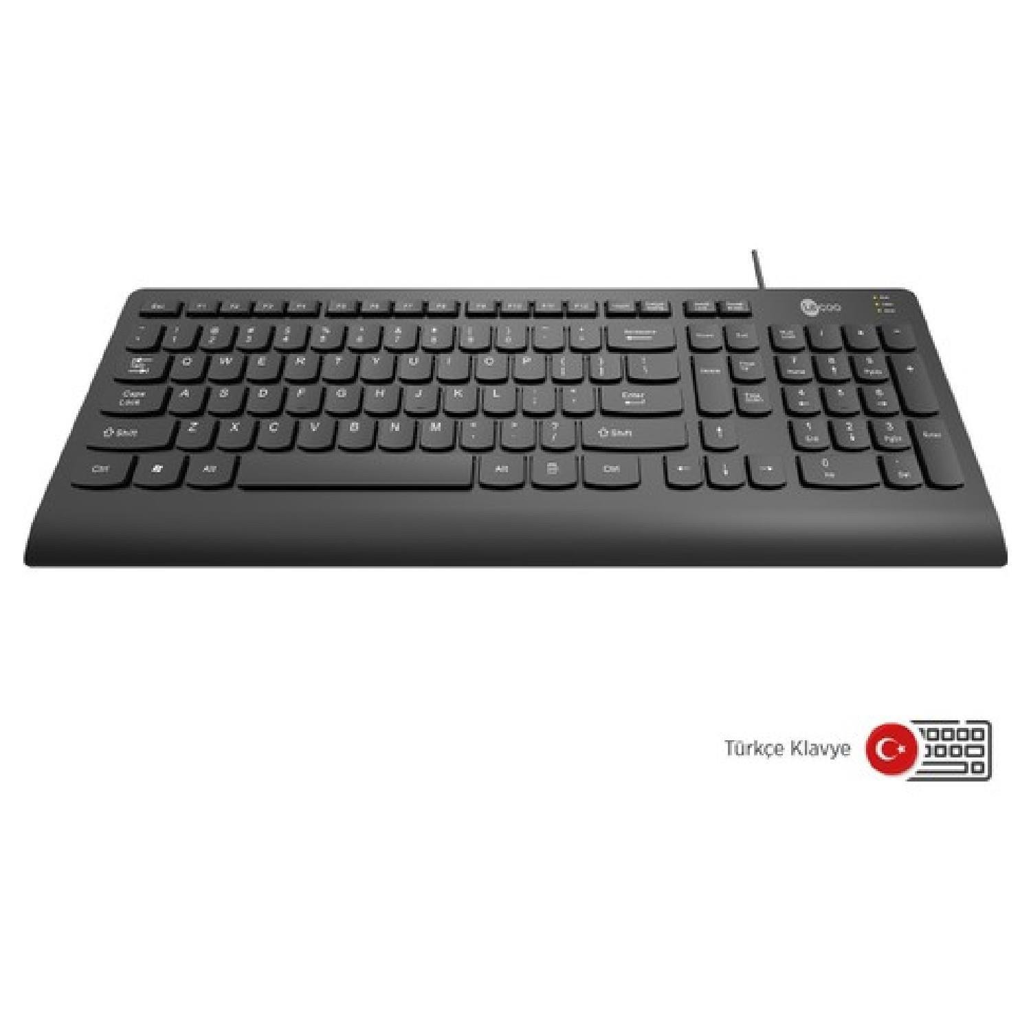 LecooLecoo KB103 USB Kablolu Türkçe Q Klavye Siyah GKE