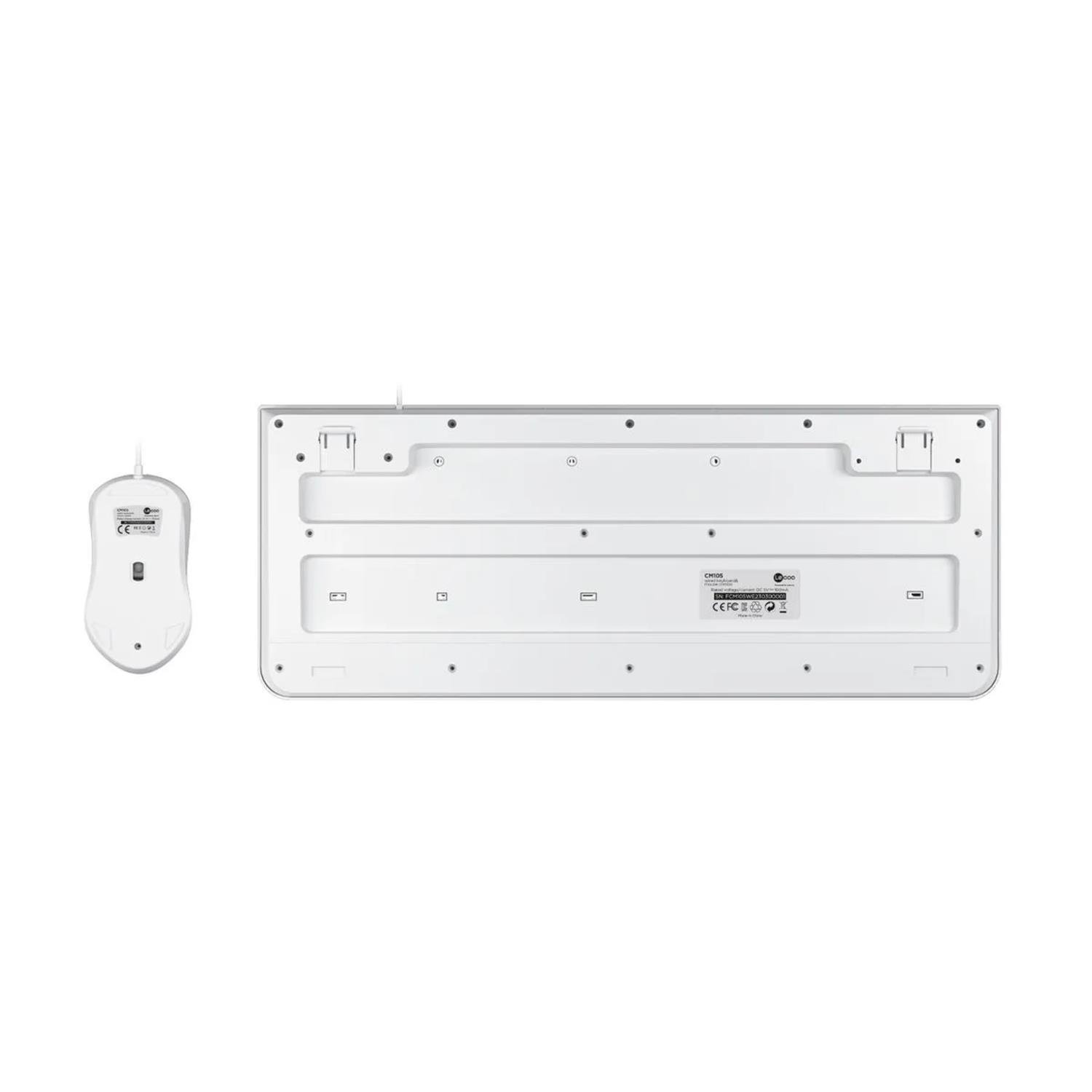LecooLecoo USB Kablolu Türkçe Q Klavye & Mouse Set Beyaz (CM105) GKE