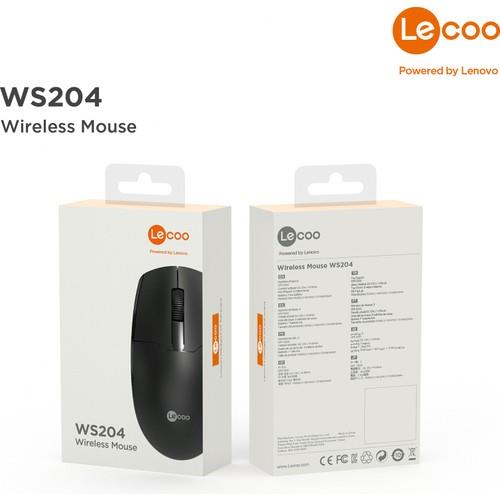 LecooLecoo WS204 Kablosuz 1200DPI 3 Tuşlu Optik Siyah Mouse GKE