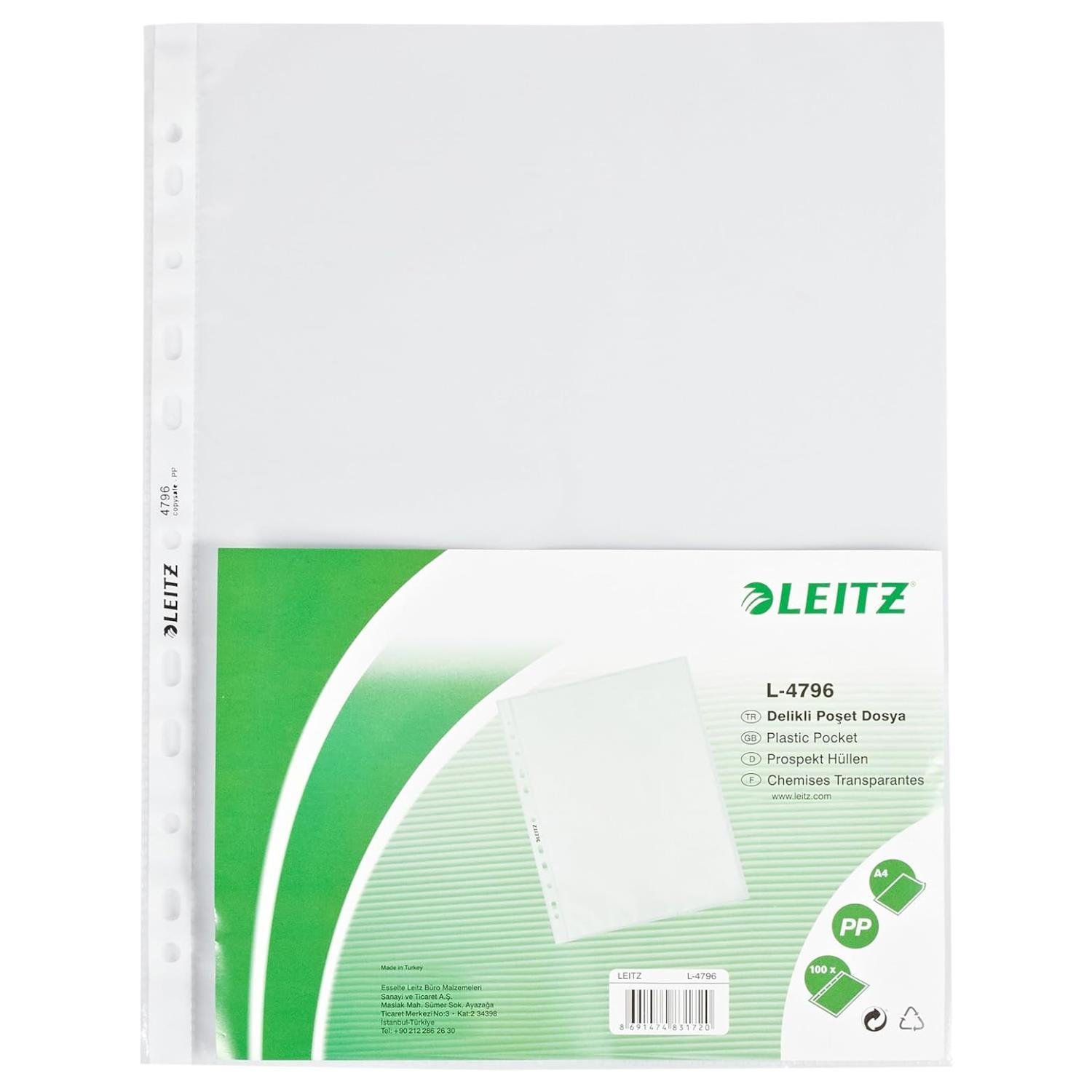 LEITZLeitz Poşet Dosya A4 100 lü Paket (4796)
