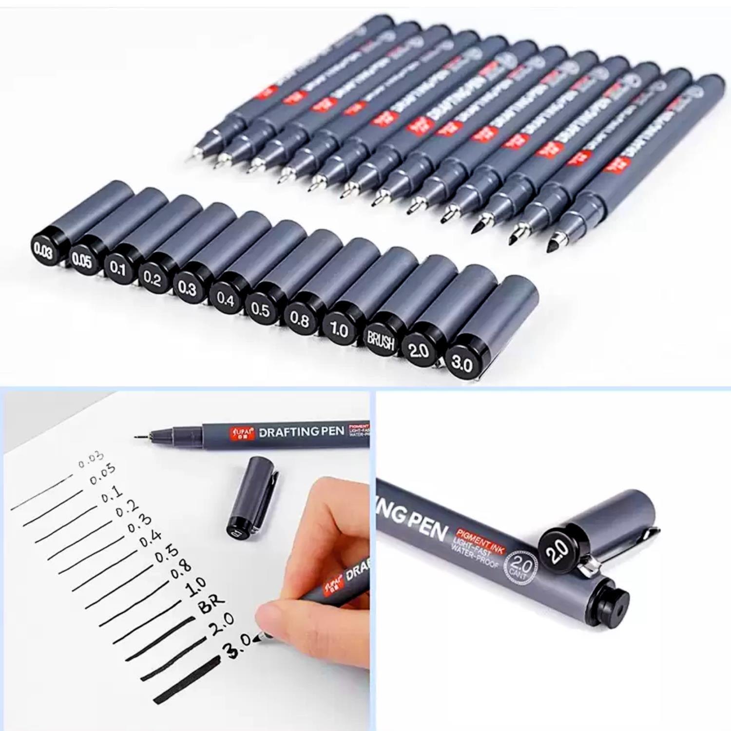 LİNEALinea Pigmentli Teknik Çizim Kalemi 12 li (8801-12)