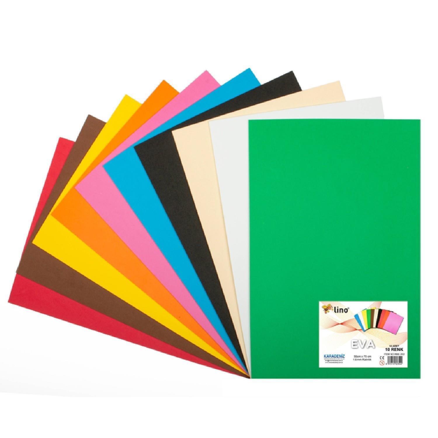 LinoLino 50x70 Düz Eva 2 mm 10 Renk (RBE-202)