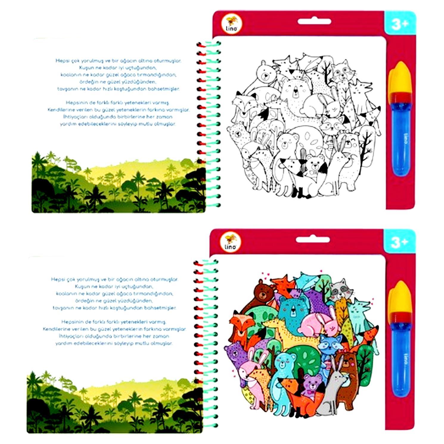 LinoLino Aqua Magic Book (Su ile Boyama Kitabı) Mandala (TFL-1003)