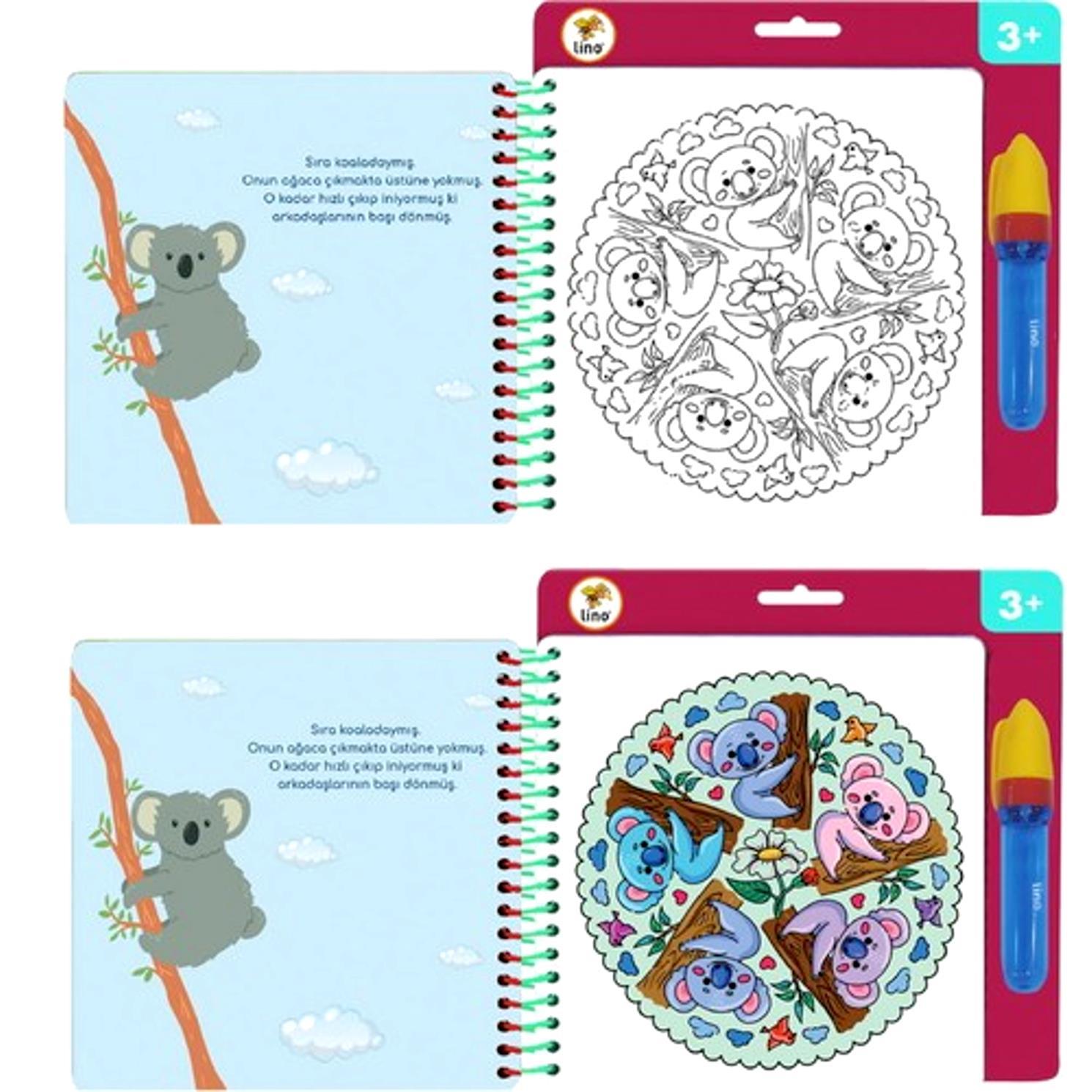 LinoLino Aqua Magic Book (Su ile Boyama Kitabı) Mandala (TFL-1003)