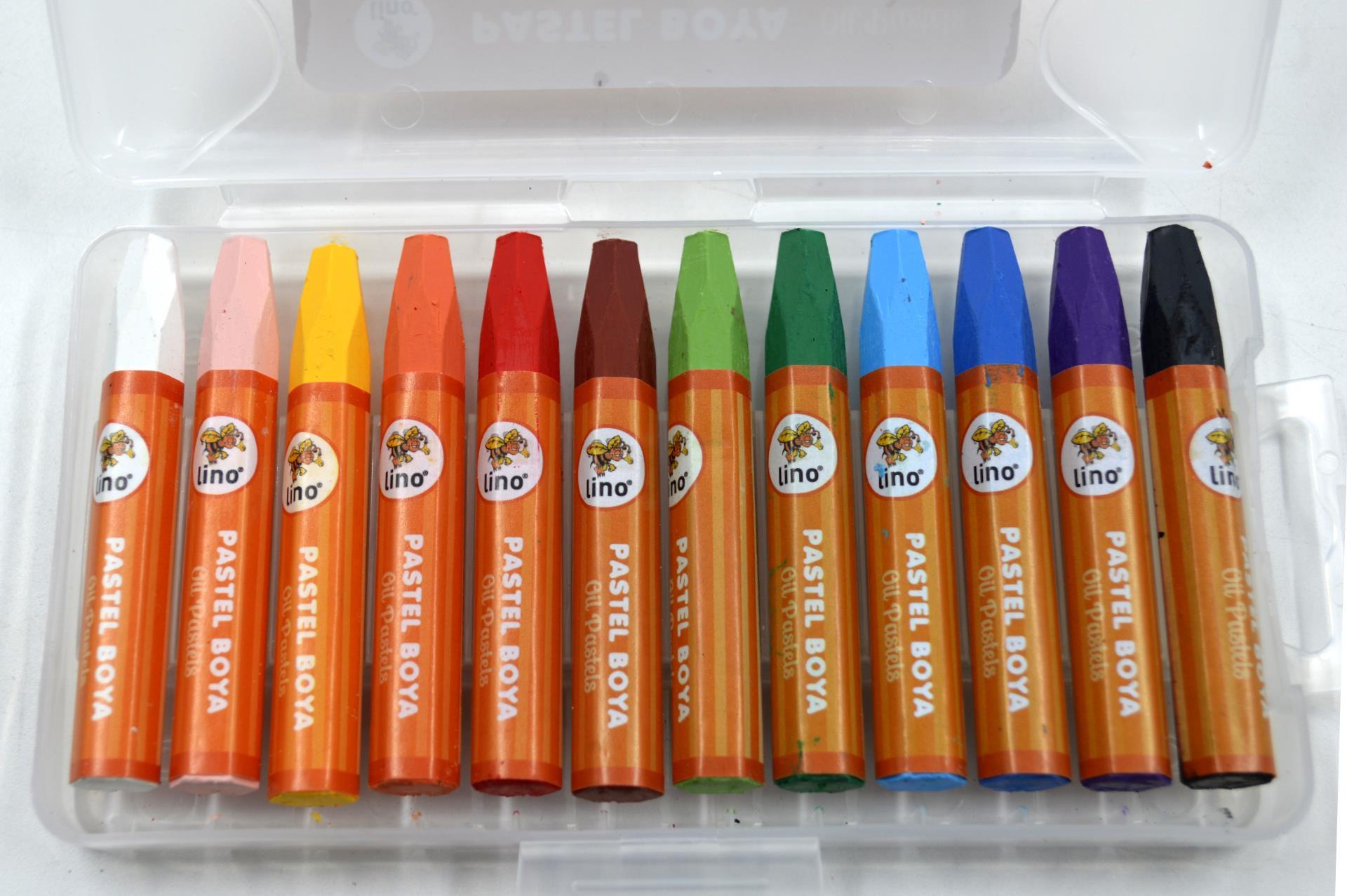 LinoLino Pastel Boya 12 Renk Plastik Kutulu LN_112
