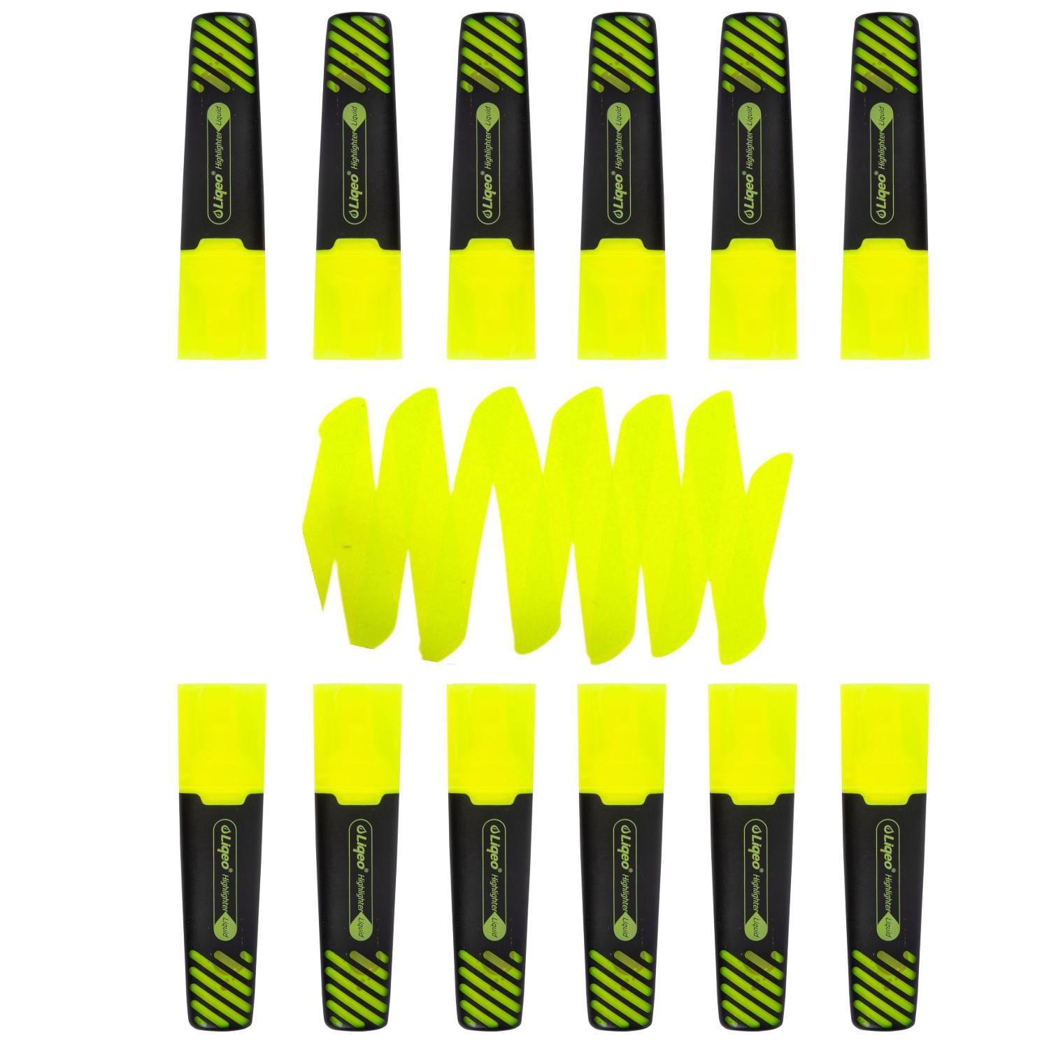 LiqeoLiqeo Liquid Flat Fosforlu Kalem (H-3128) 12 Adet Sarı