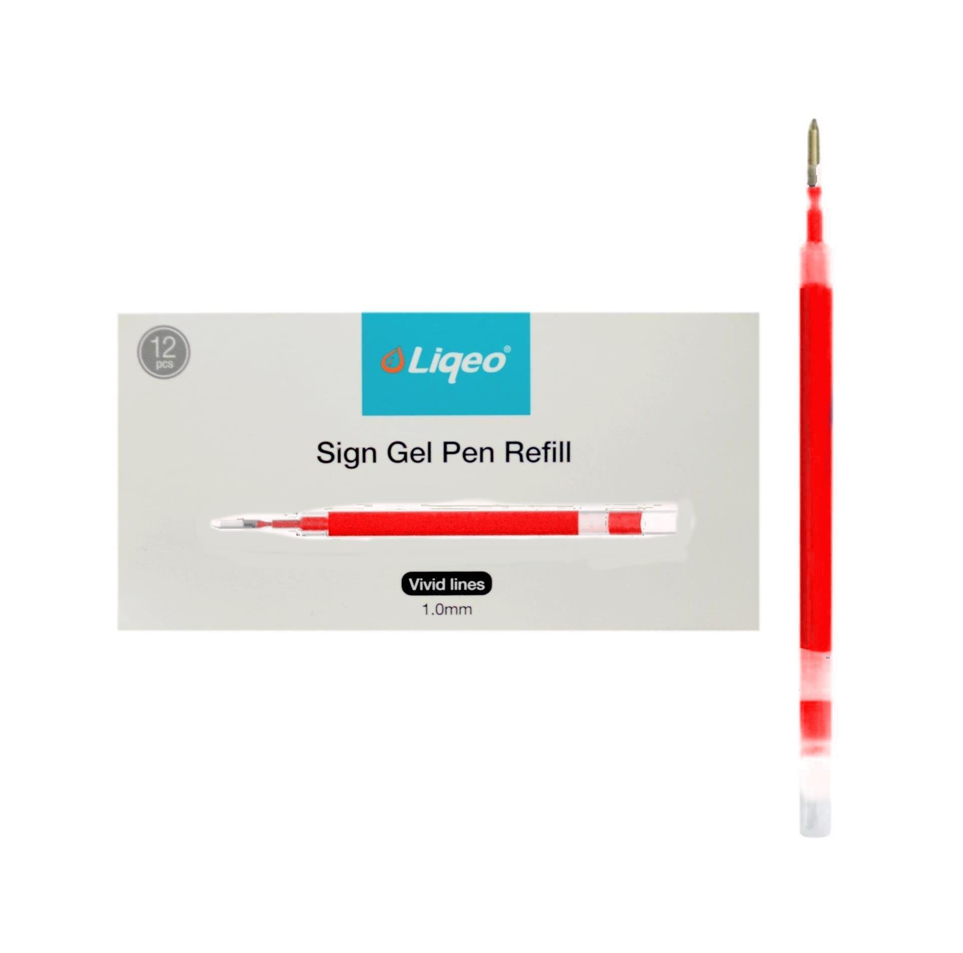 LiqeoLiqeo Sign Gel Pen Refil 1.0 mm 12 Adet Kırmızı