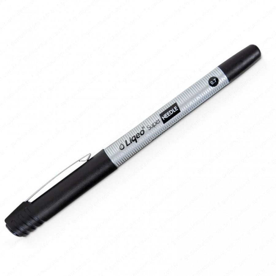 LiqeoLiqeo Süper Needle 0.7 mm Roller Pen İğne Uçlu Kalem Mavi Siyah Kırmızı