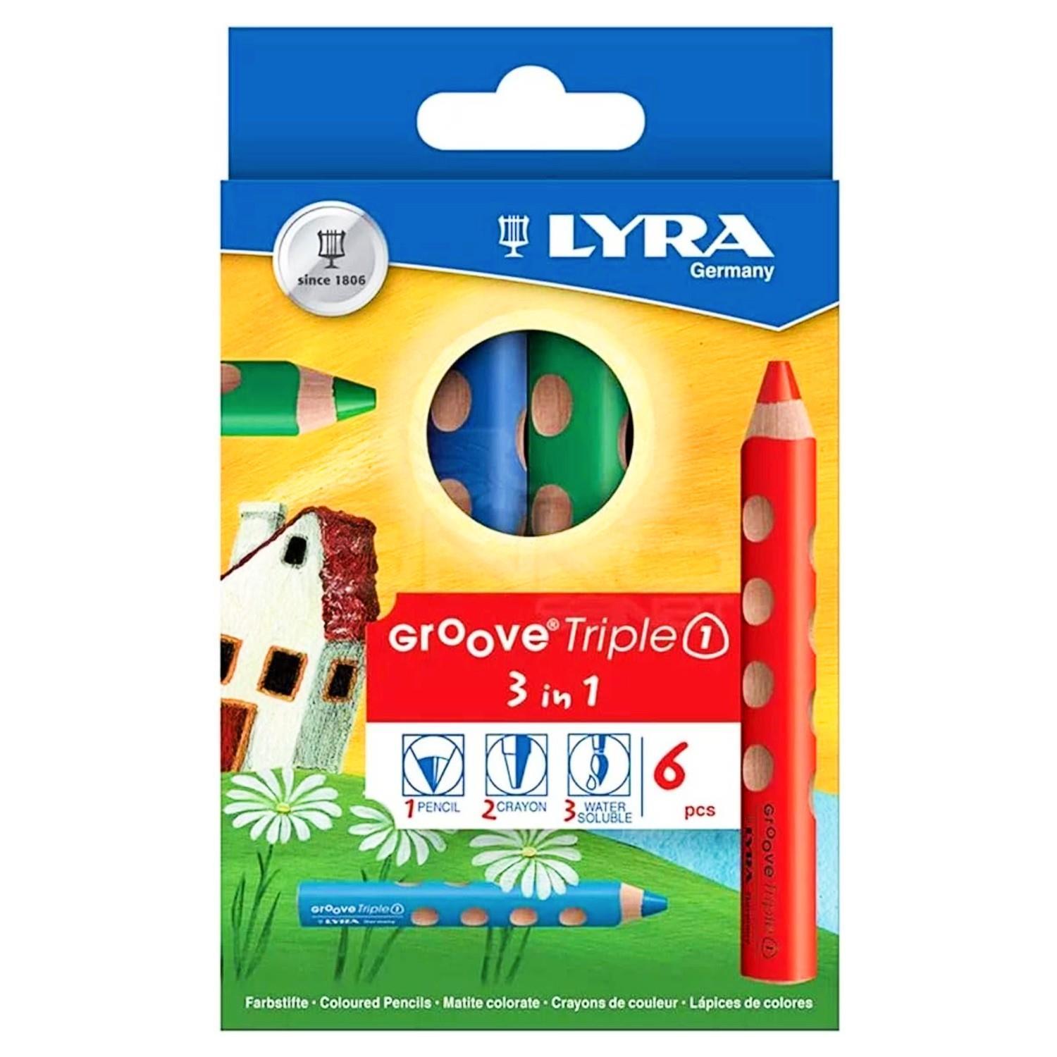 LyraLyra Groove Triple 3 ü 1 (Kuru-Sulu-Pastel) Boya Kalemi 6 Renk (L3831060) (FLA1)