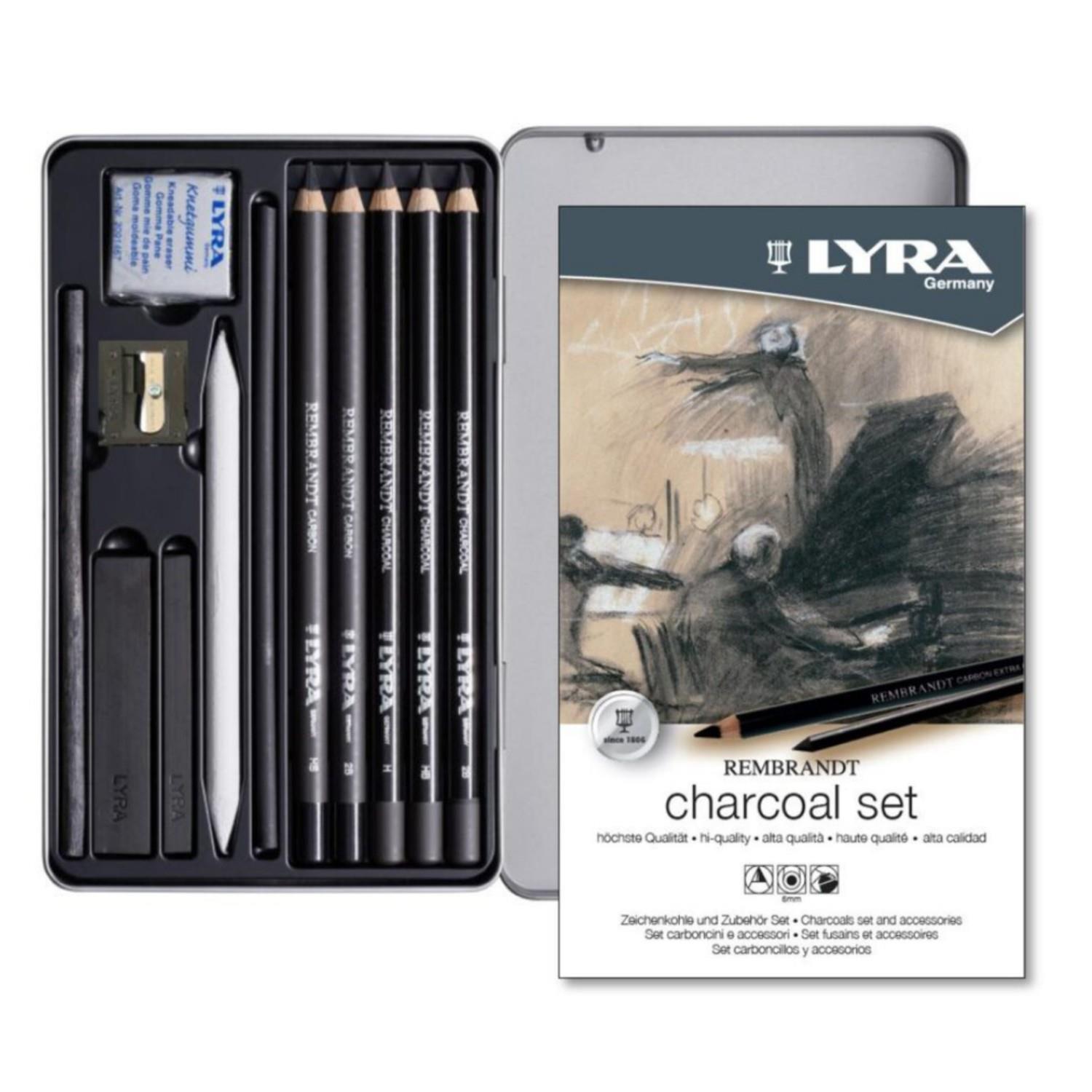 LyraLyra Rembrandt Charcoal Metal Kutu Çizim Seti 11 Parça (L2051112) (FLA1)