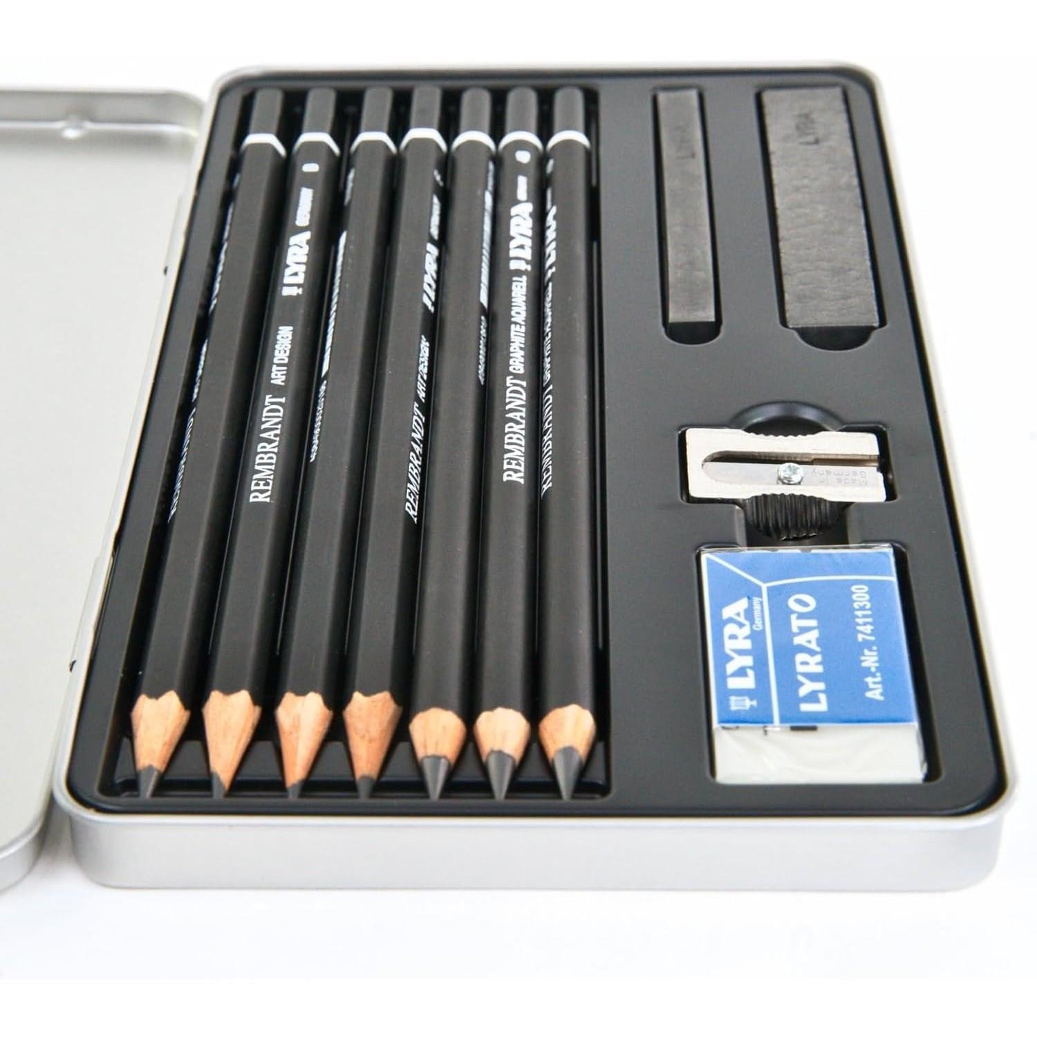 LyraLyra Rembrandt Graphite Metal Kutu Eskiz Çizim Seti 11 Parça (L2051111) (FLA1)