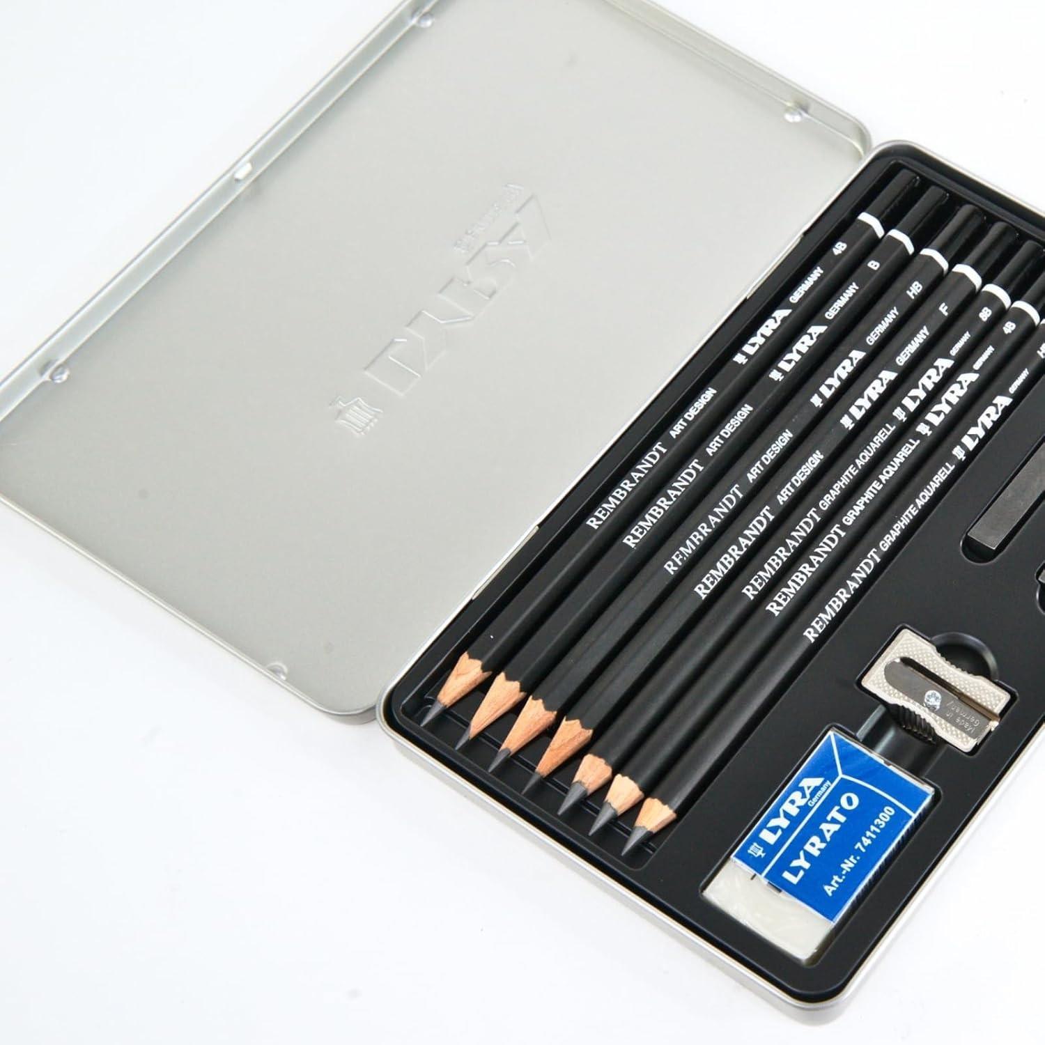 LyraLyra Rembrandt Graphite Metal Kutu Eskiz Çizim Seti 11 Parça (L2051111) (FLA1)