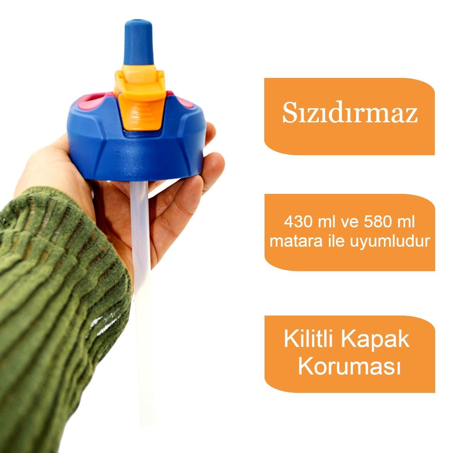 MapedMaped Picnik Çelik Matara 430 Ml ve 580 Ml Uyumlu Yedek Kapak Pipetli  Pembe (879901)