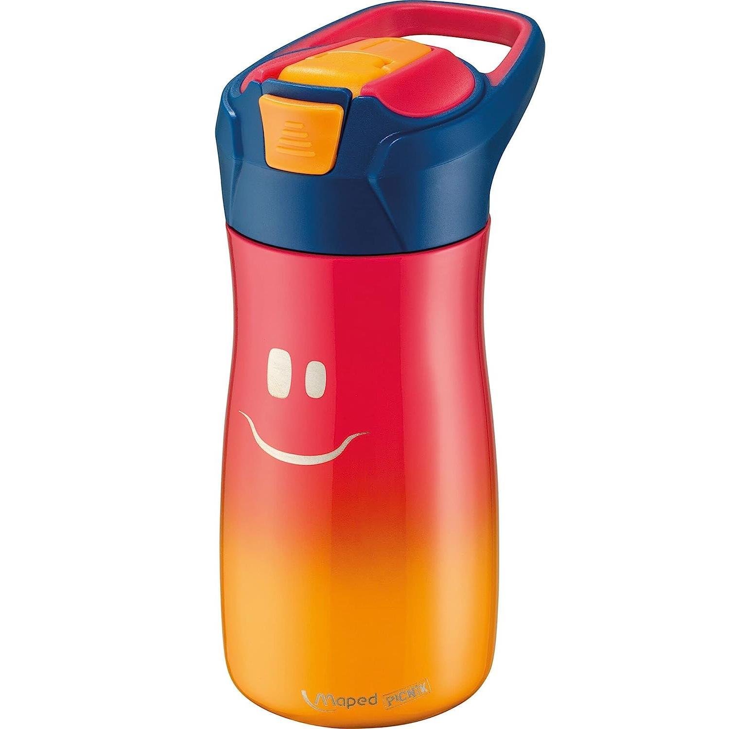 MapedMaped Picnik Gülen Yüz Figürlü Çelik Matara 430 ml Pembe (871201)