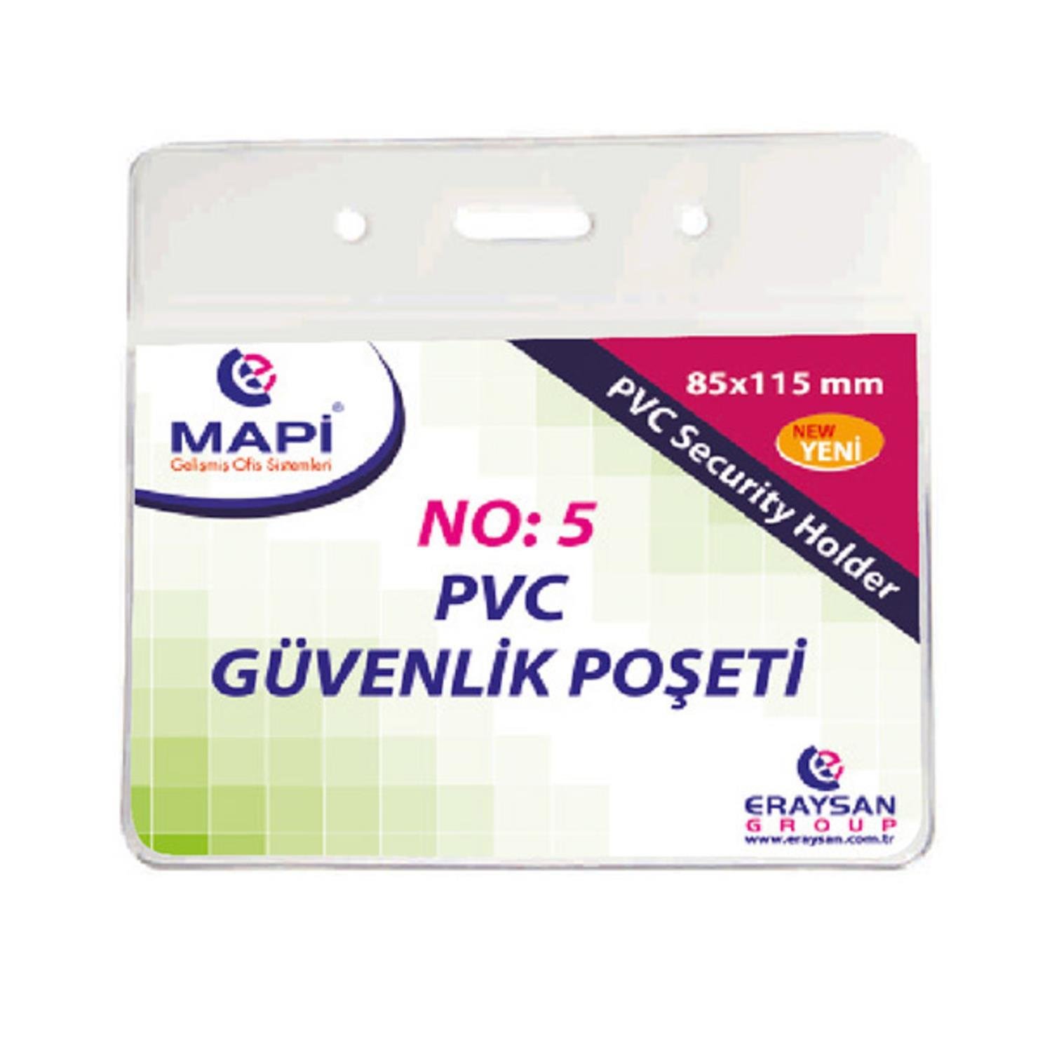MapiMapi 85x115 Pvc Güvenlik Kartı Poşeti Yatay No:5 100 lü Kutu