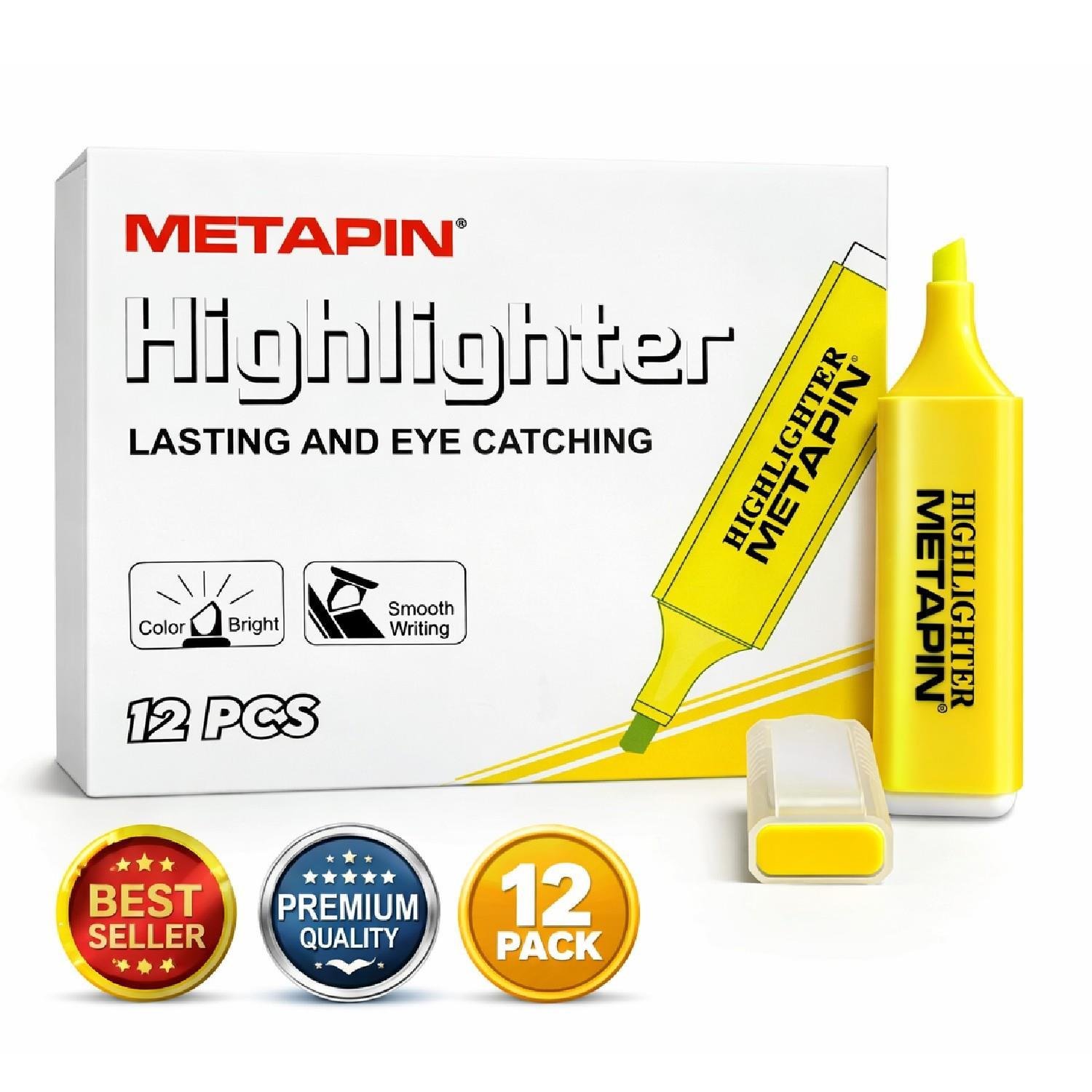 MetapinMetapin Fosforlu Kalem Neon Renkler Sarı 12 Adet