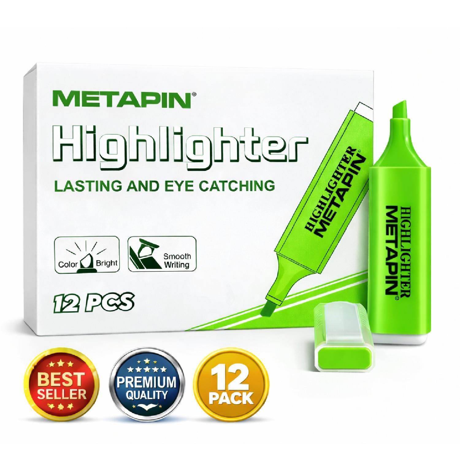 MetapinMetapin Fosforlu Kalem Neon Renkler Yeşil 12 Adet