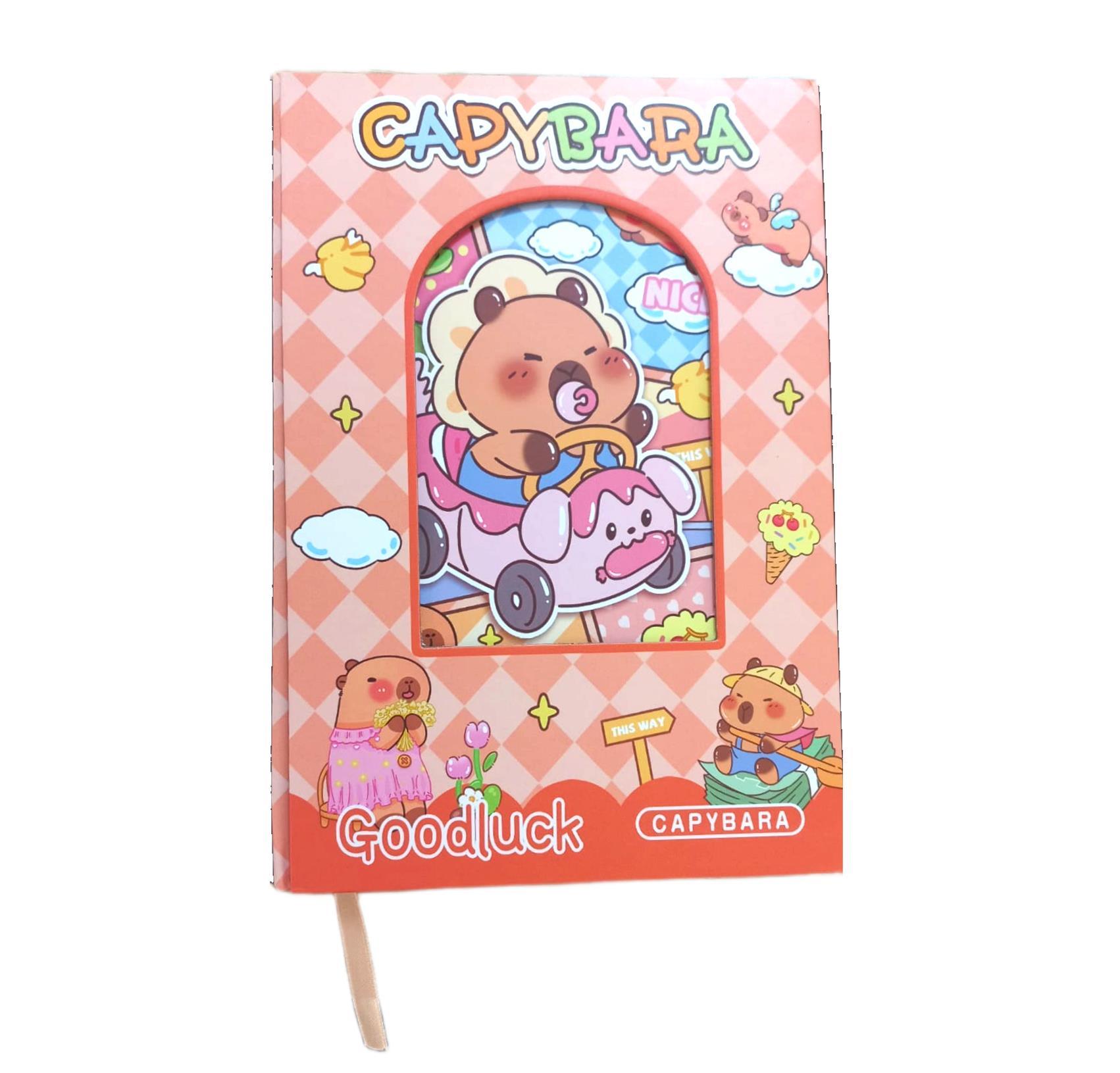 MİKROMikro Capybara Karton Kapak Hatıra Ve Not Defteri Günlük A5 Çizgili 96 Yaprak (GN643)