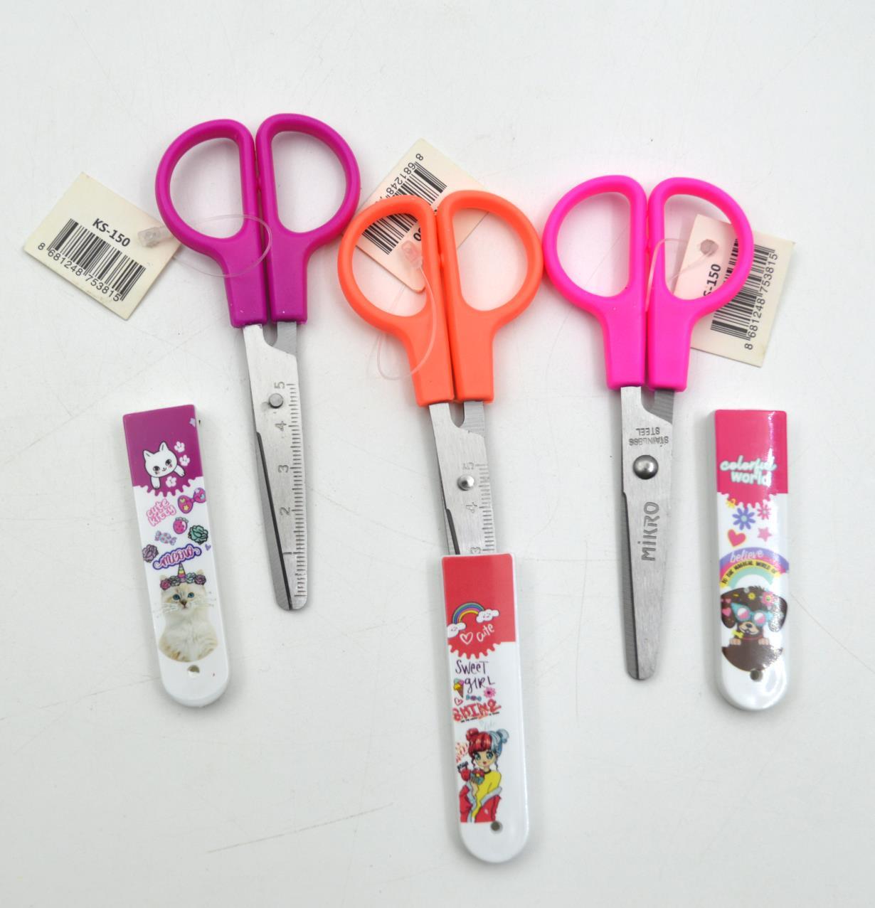 MİKROMikro Öğrenci Makası Kılıflı Kız (KS-150)