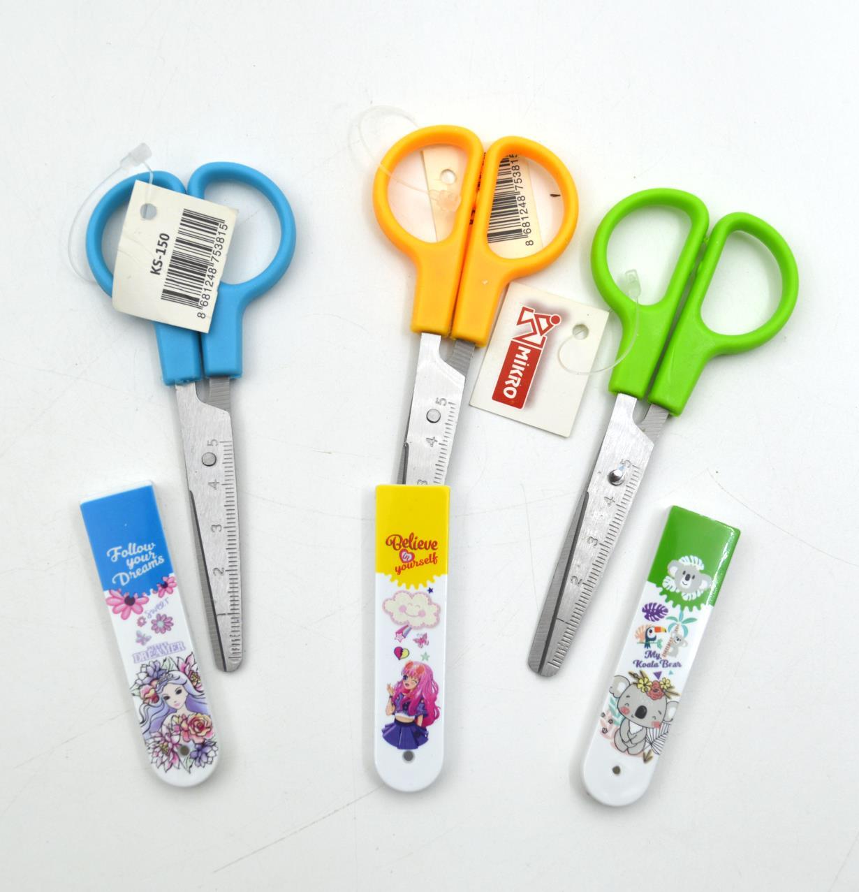 MİKROMikro Öğrenci Makası Kılıflı Kız (KS-150)