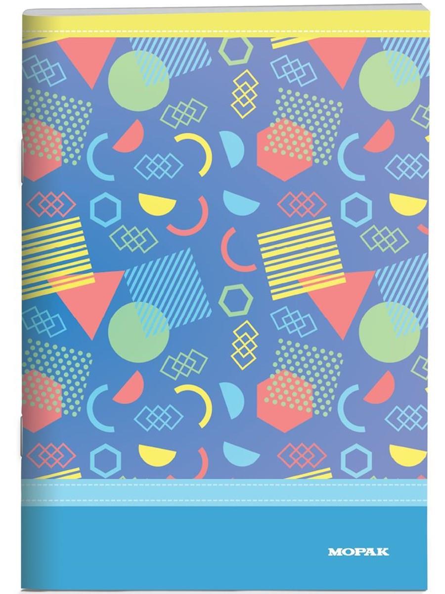 MopakMopak A4 100 Yaprak Karton Kapak Dikişli Defter  4 Kareli + 4 Çizgili