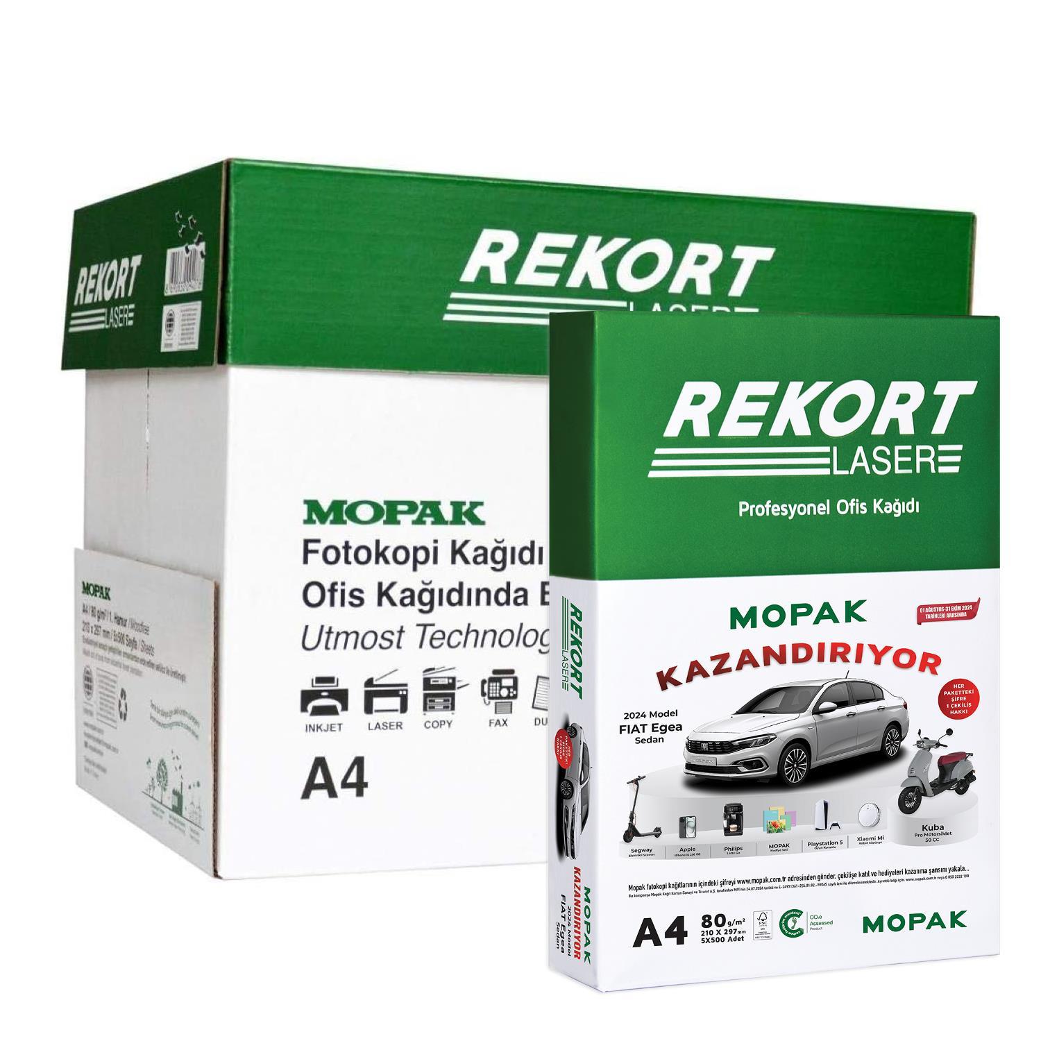 MopakMopak Rekort A4 80 g/m² 2.500 Adet Fotokopi Kağıdı (5'li Paket)