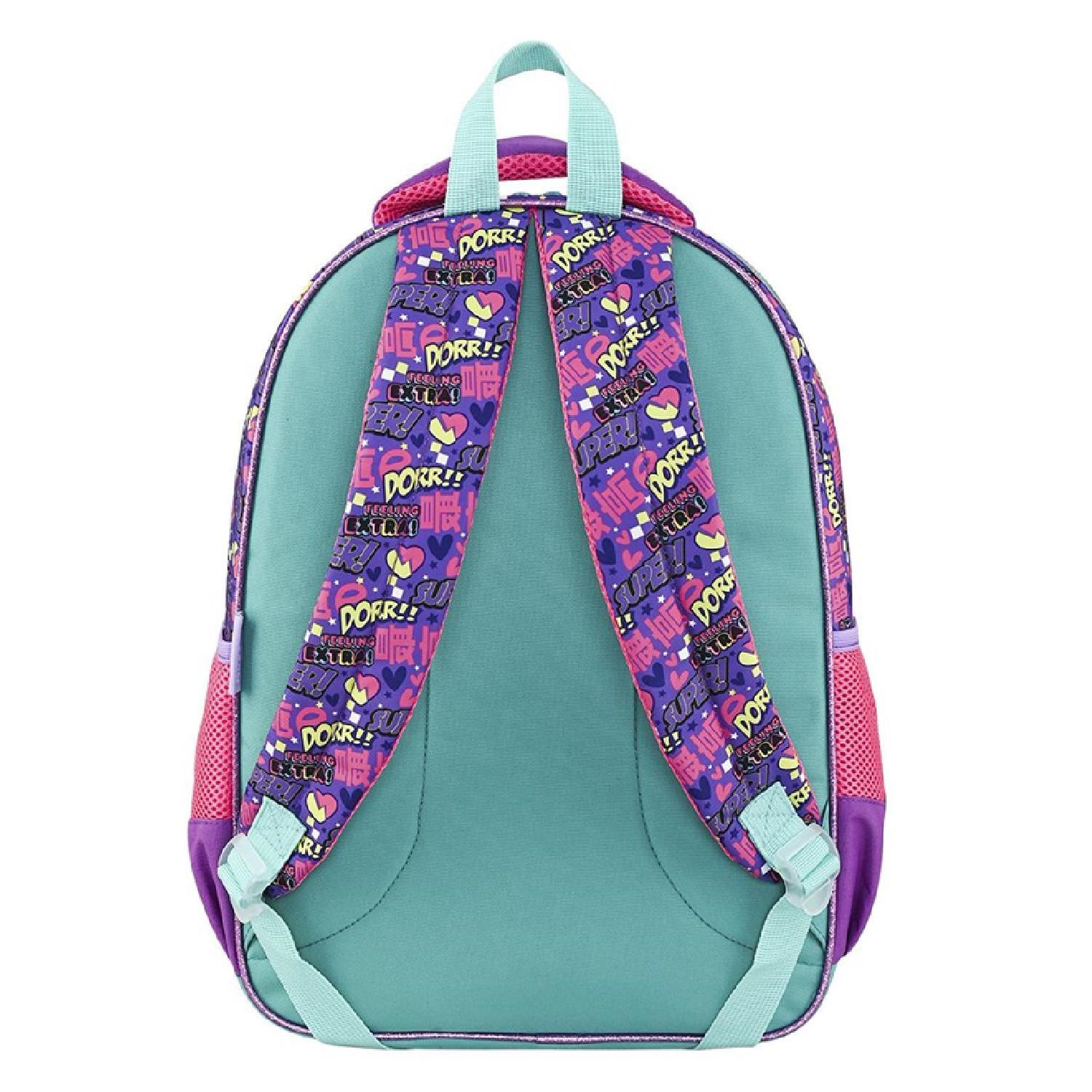 MuggleMuggle 2 Bölmeli Anime Okul Sırt Çantası Turkuaz (MU-9057)