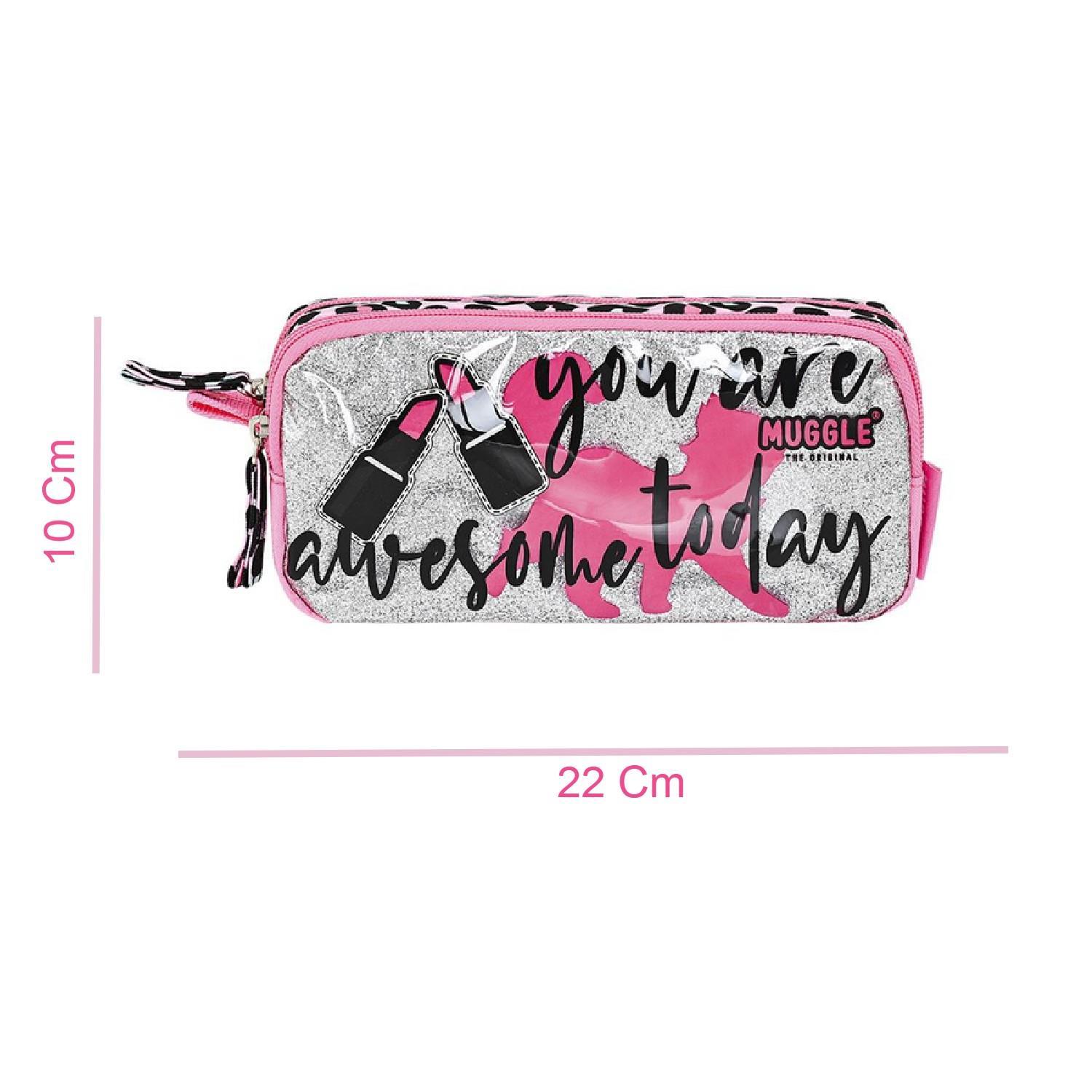 MuggleMuggle 2 Bölmeli Fashion Totally Kalemlik Pembe (MU-9075)