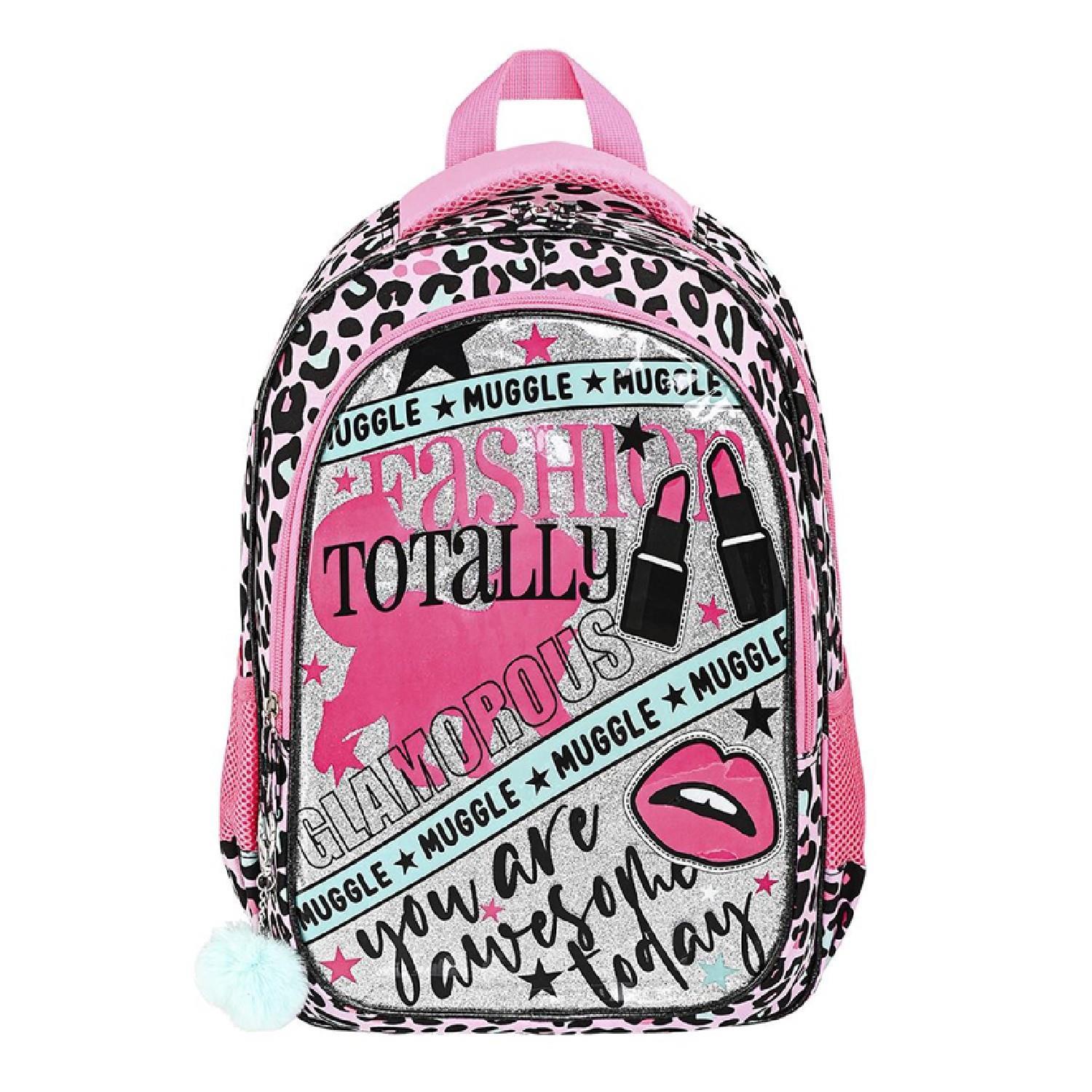 MuggleMuggle 2 Bölmeli Fashion Totally Okul Çantası + Termoslu Beslenme Çantası + Kalemlik