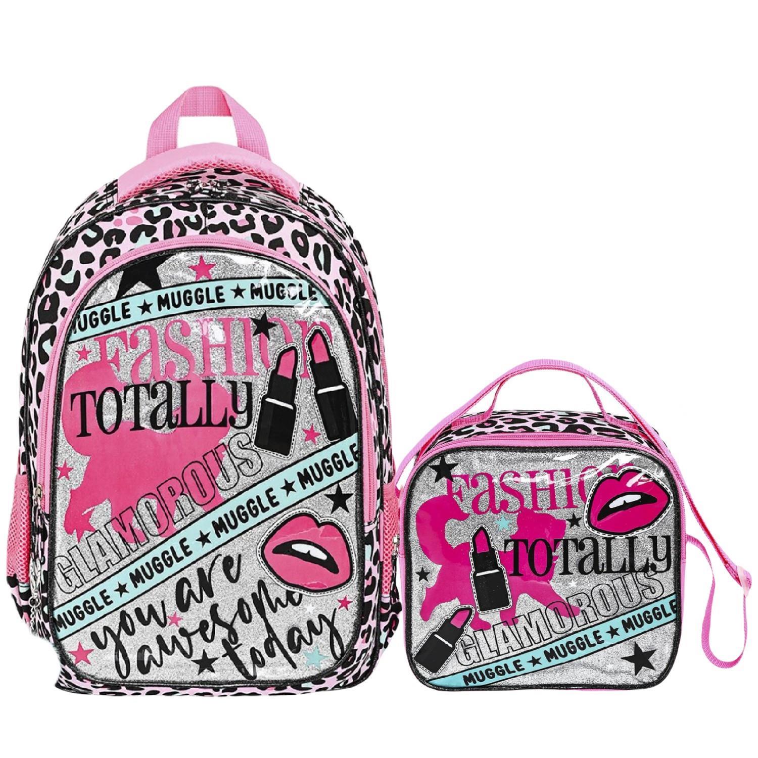 MuggleMuggle 2 Bölmeli Fashion Totally Okul Çantası + Termoslu Beslenme Çantası