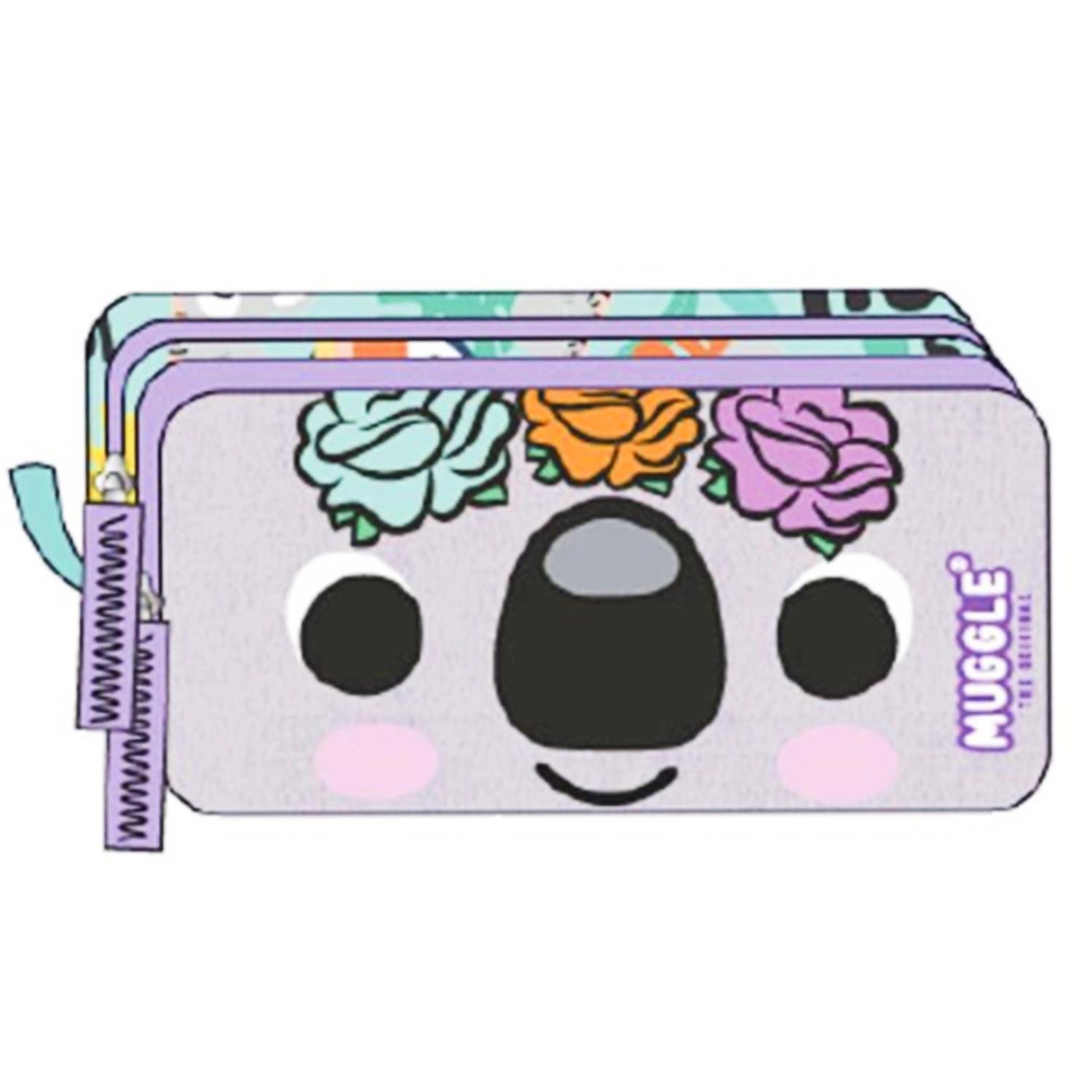 MuggleMuggle 2 Bölmeli Koala Kalemlik Turkuaz (MU-9104)