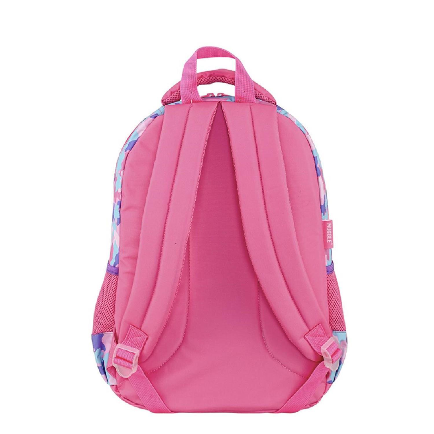 MuggleMuggle 3 Bölmeli Girl Power Okul Sırt Çantası Pembe (MU-9015)