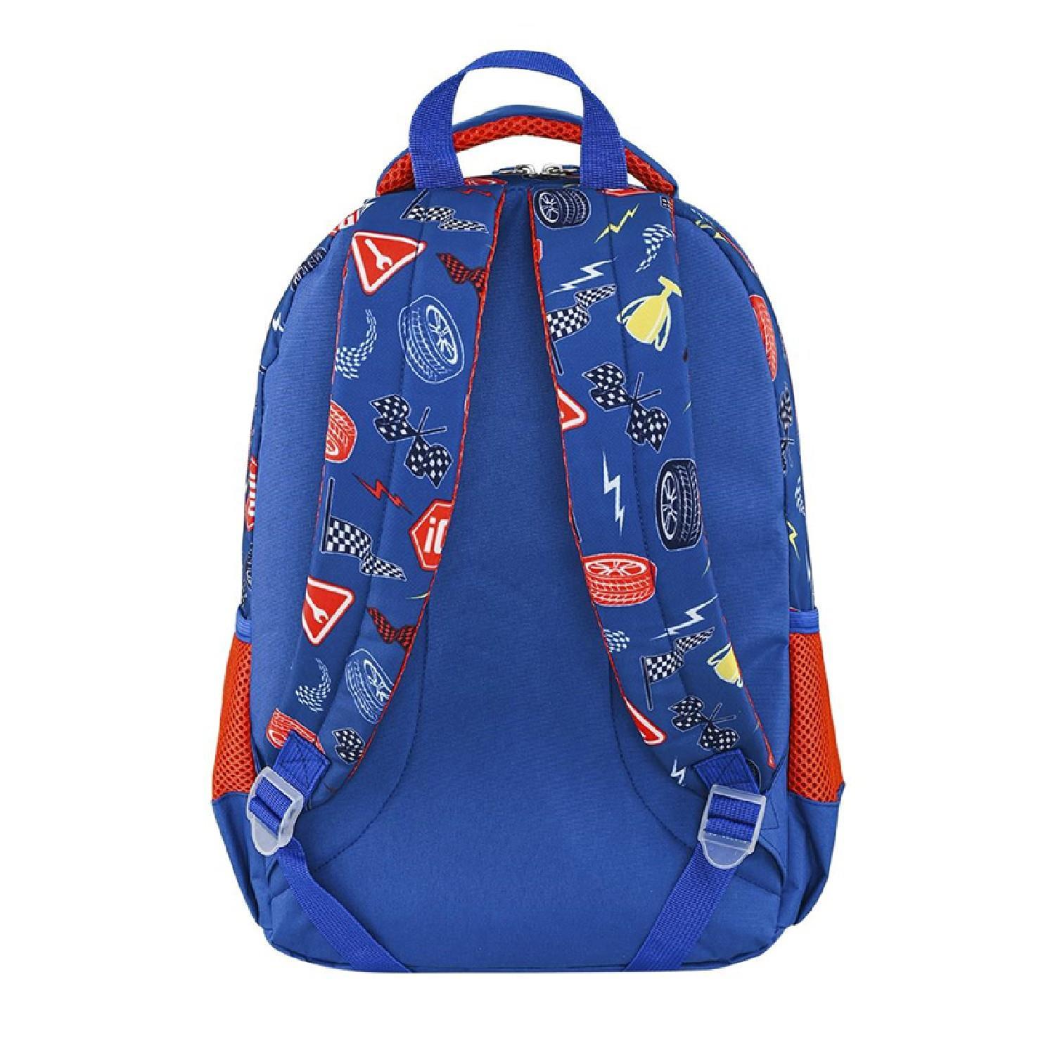 MuggleMuggle 3 Bölmeli Racing Machine Okul Sırt Çantası Lacivert (MU-9152)