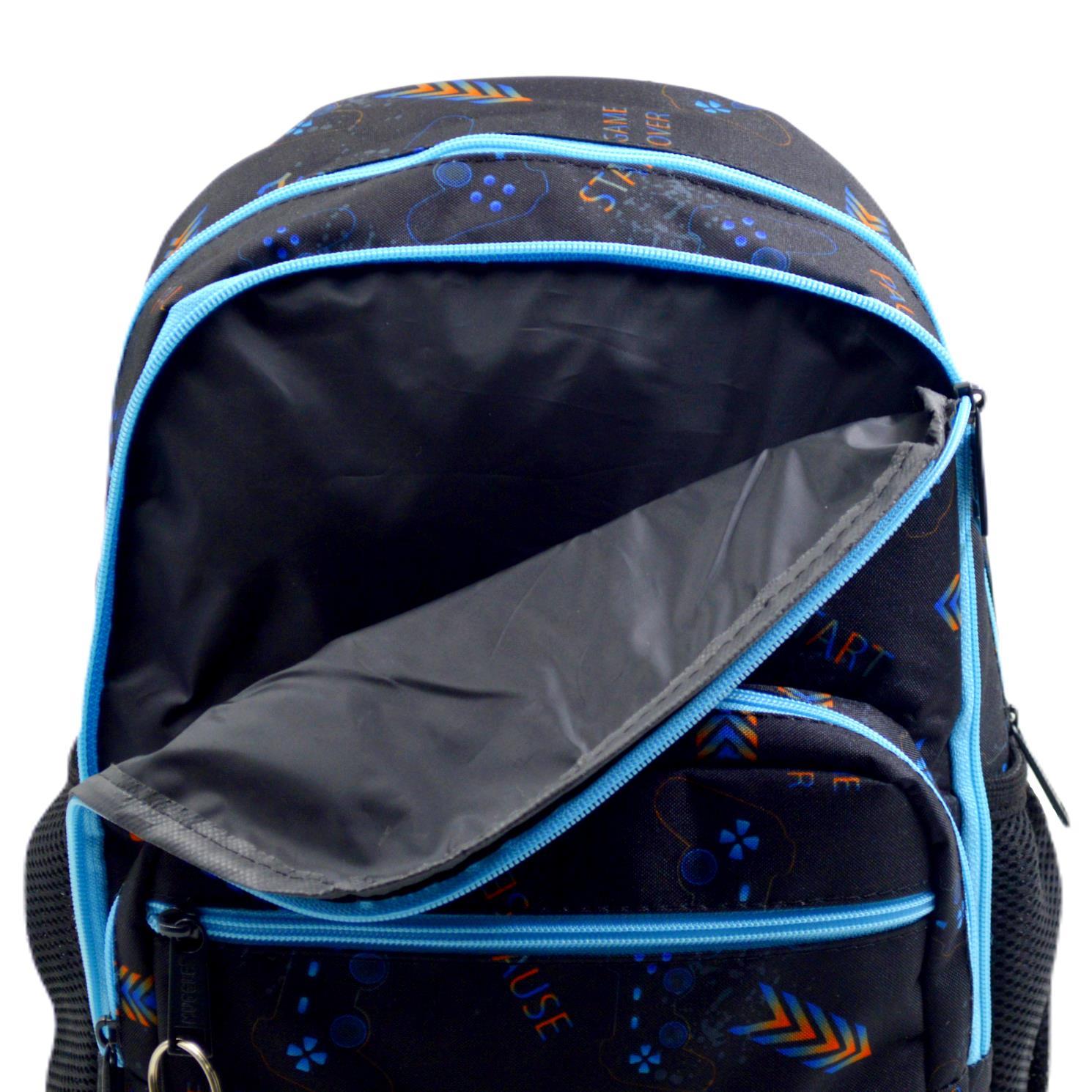 MuggleMuggle 4 Bölmeli Ot Game Over Siyah Okul Sırt Çantası (MU-0389)