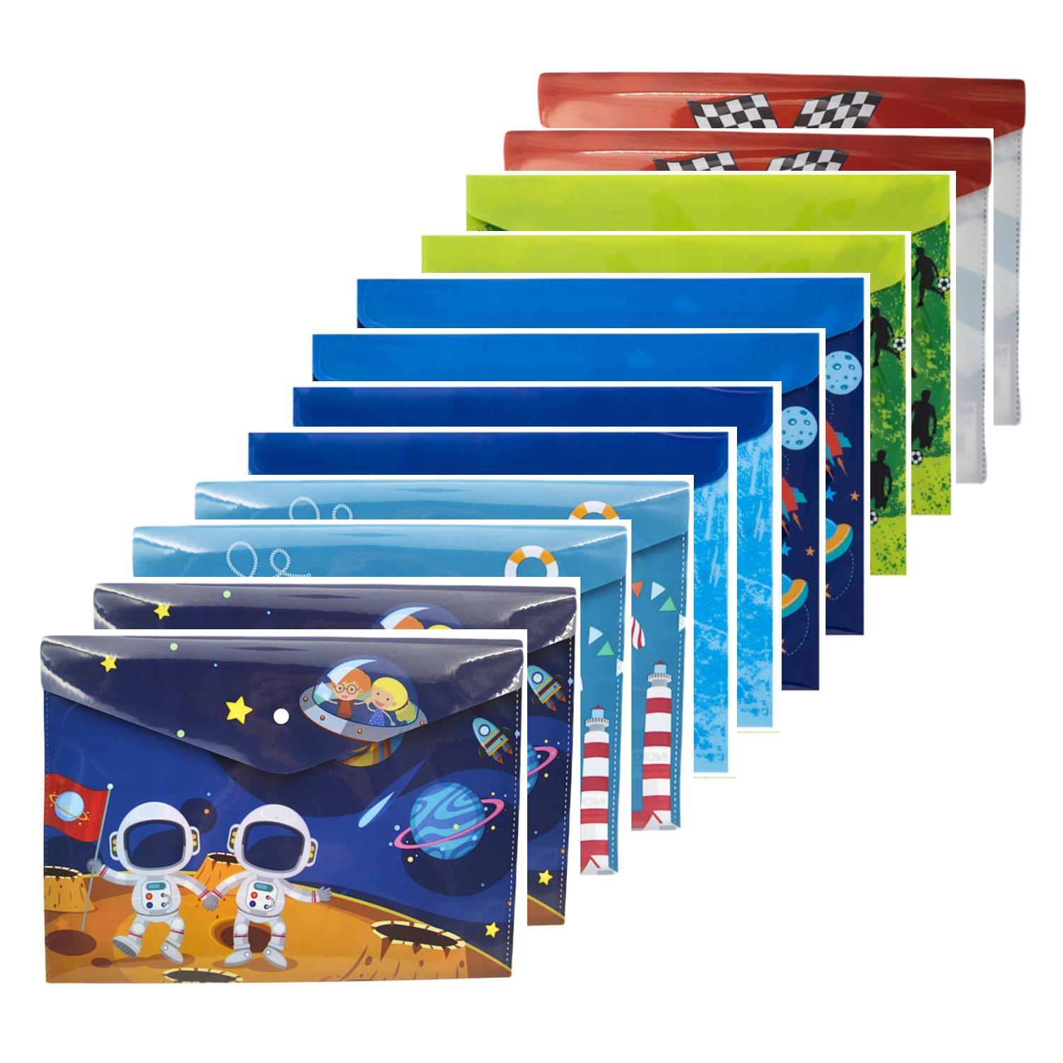 Noki A4 Baskılı Çıtçıtlı Dosya Erkek Desenler 12 Adet (3105E