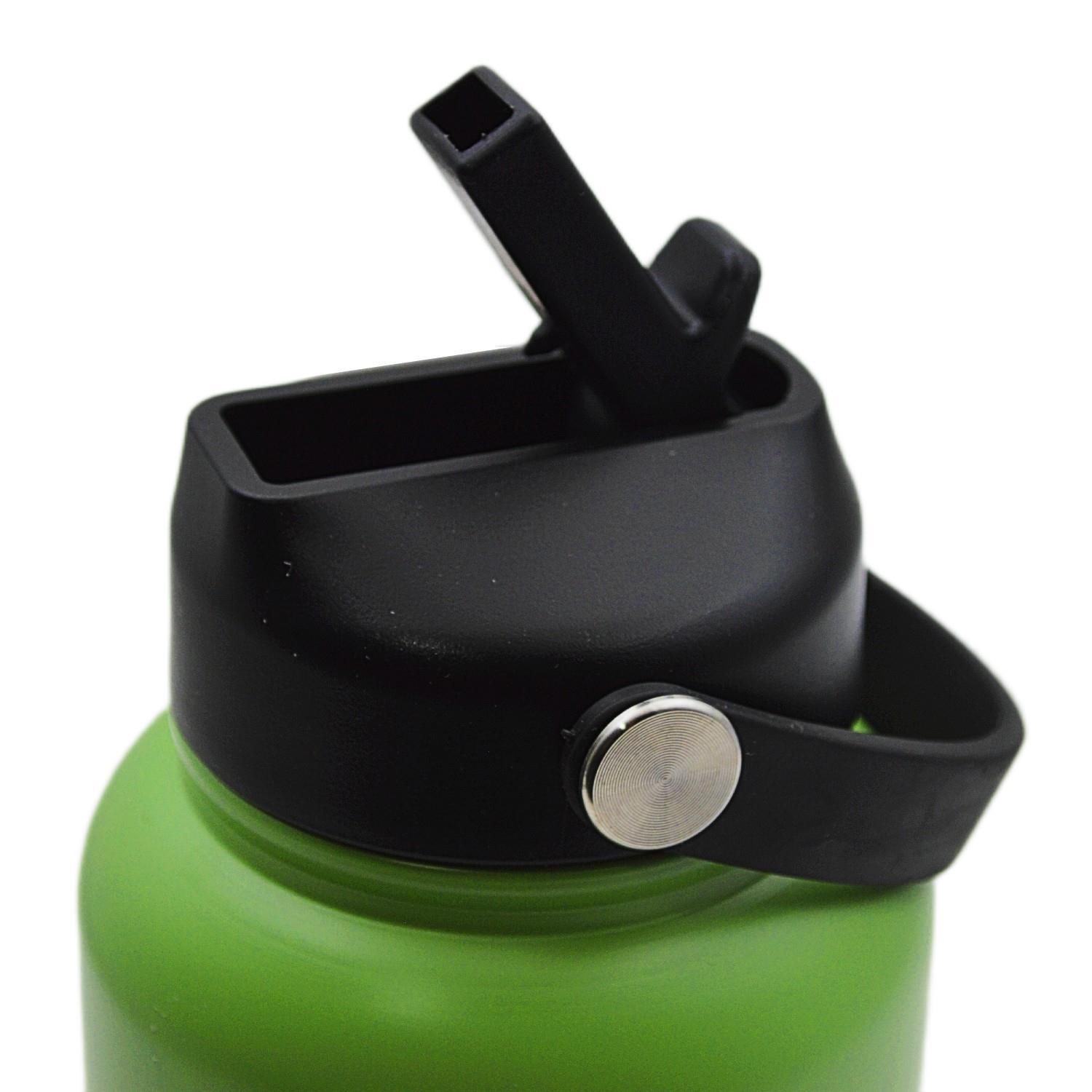 NokiNoki Çevir Aç Kapak Pipetli Taşıma Kulplu Çelik Termos Matara 960 ml (T-0127) 